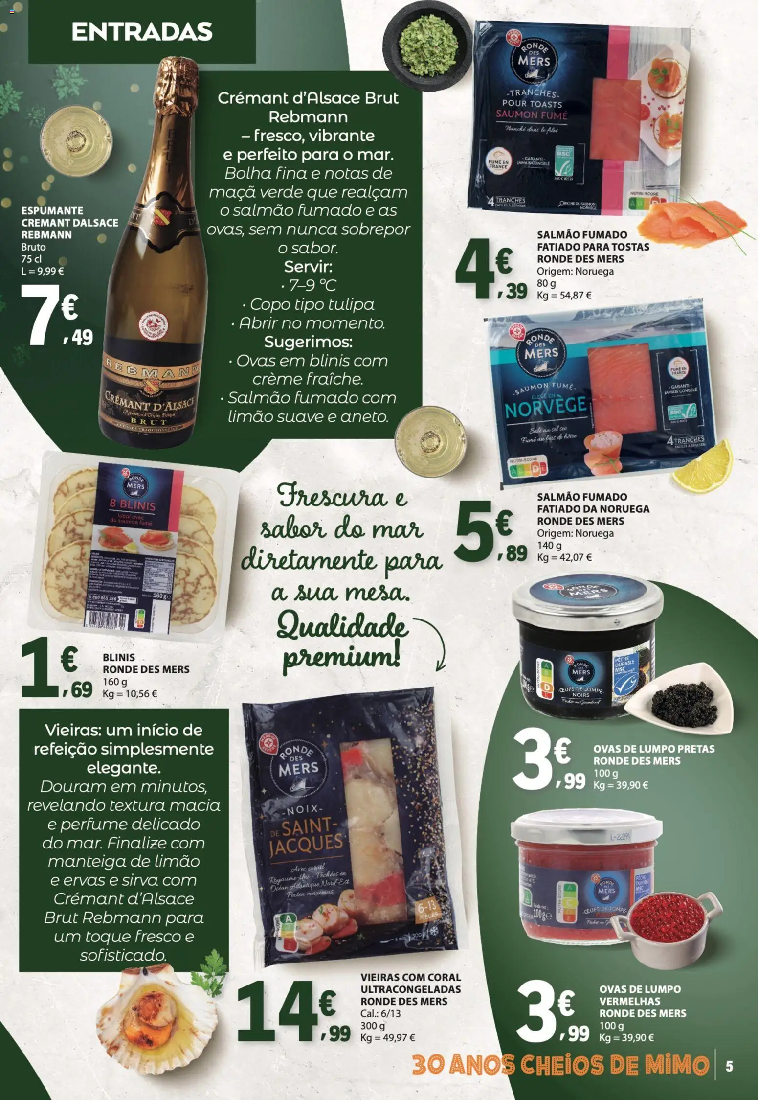 E.Leclerc folheto │ válido de 01.12.2025 | Página: 5 | Produtos: Perfume, Tostas, Maça, Creme