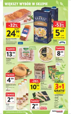 Pogląd oferty "Intermarche gazetka" - ważna od 31.03.2026 | Strona: 15 | Produkty: Kiełbasa, Zurek, Boczek, Zupa