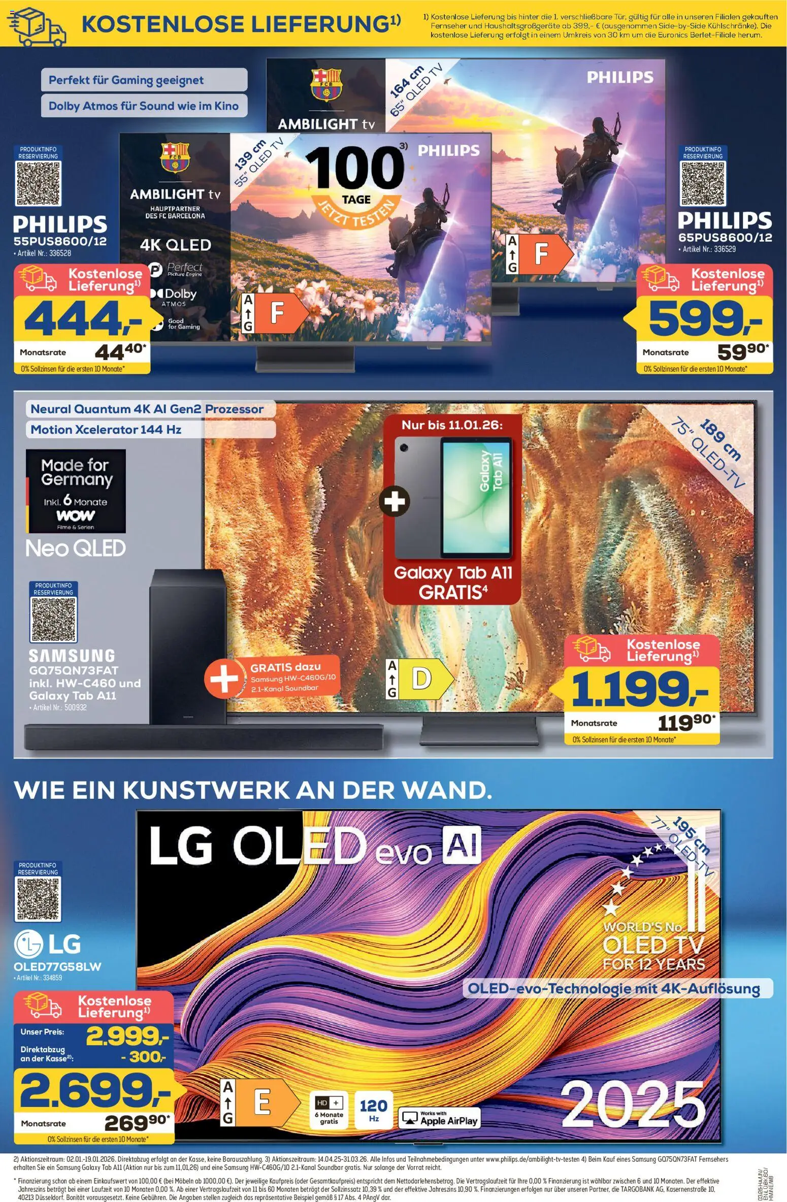 Euronics  Prospekt Berlet – gültig ab 08.01.2026 | Seite: 3 | Produkte: Philips, Samsung, Apple, Fernseher