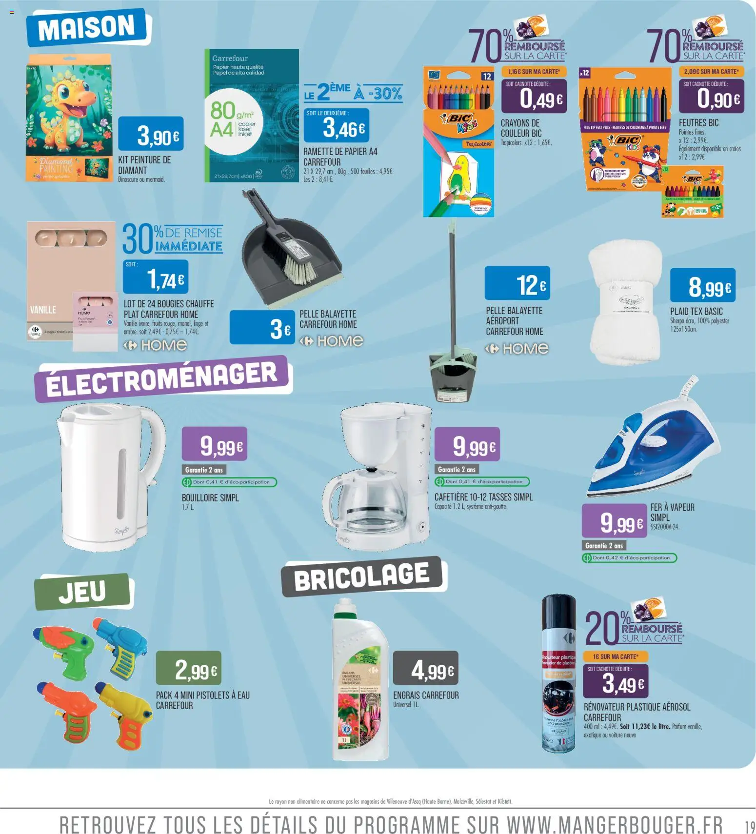 {H1} | Page: 19 | Produits: Cafetière, Bouilloire, Sel, Tasses