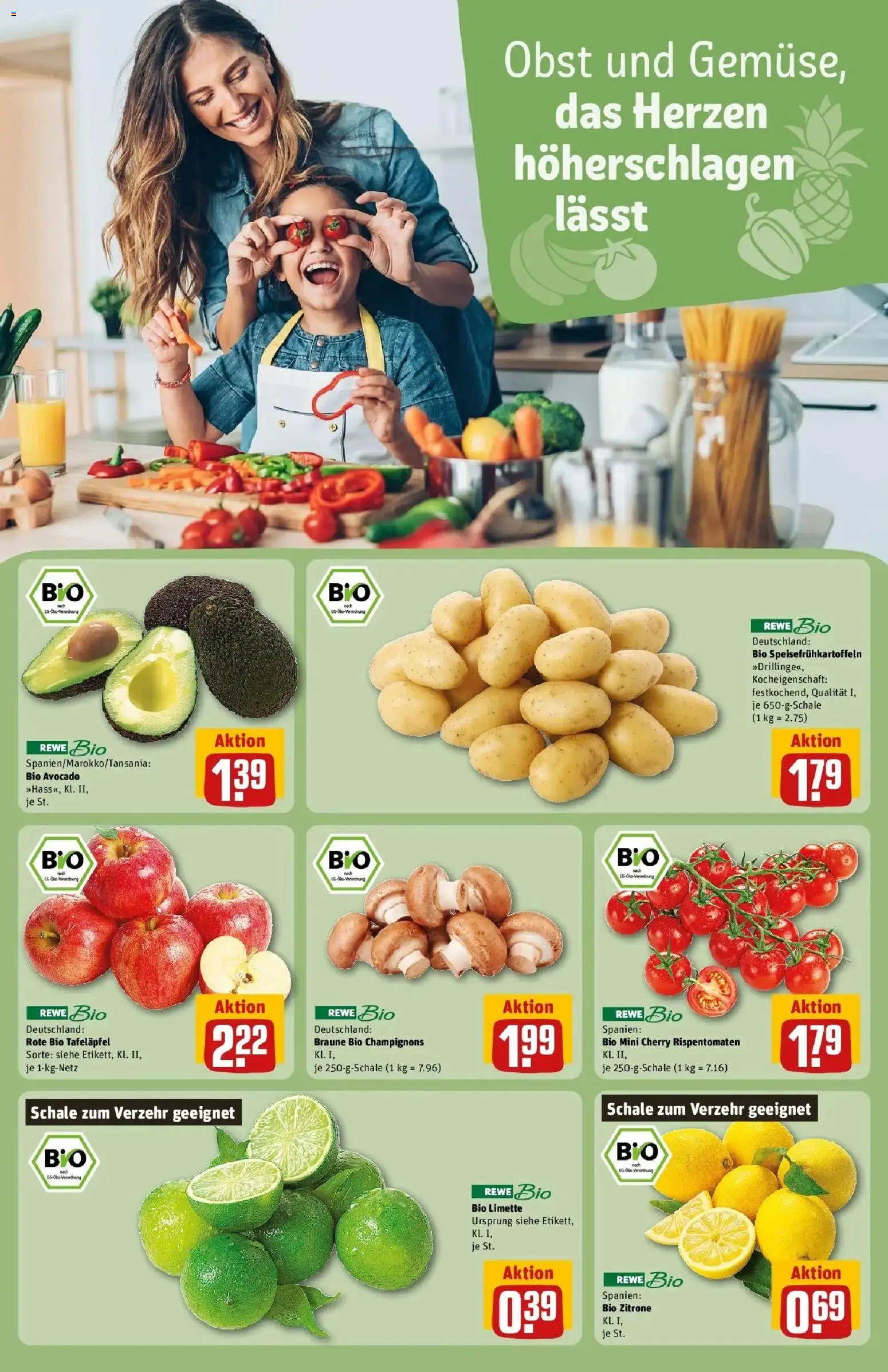 Rewe Prospekt Ettlingen	 – gültig ab 15.03.2026 | Seite: 20 | Produkte: Champignons, Obst, Zitrone, Limette