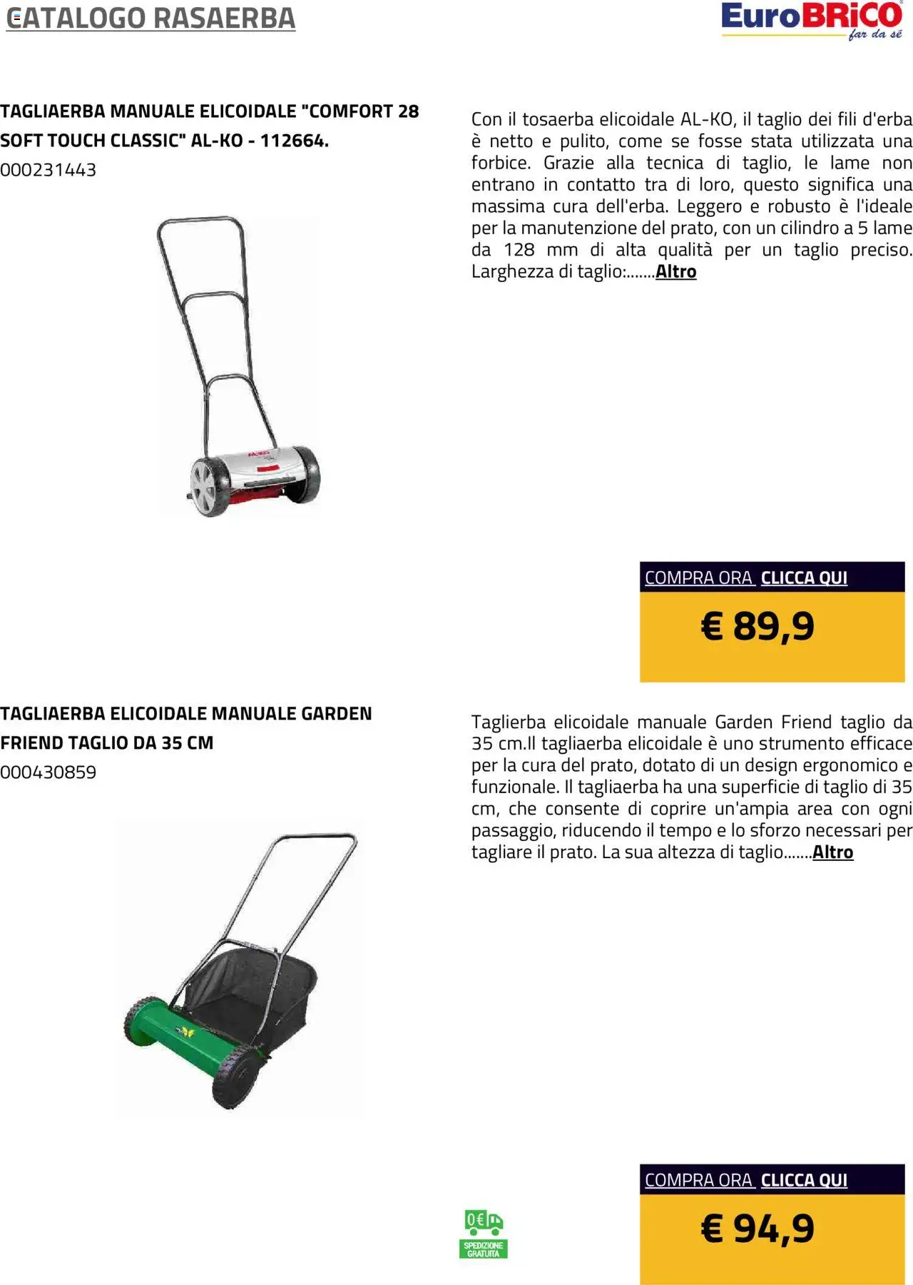Volantino Eurobrico del 23.07.2025 | Pagina: 46 | Prodotti: Rasaerba