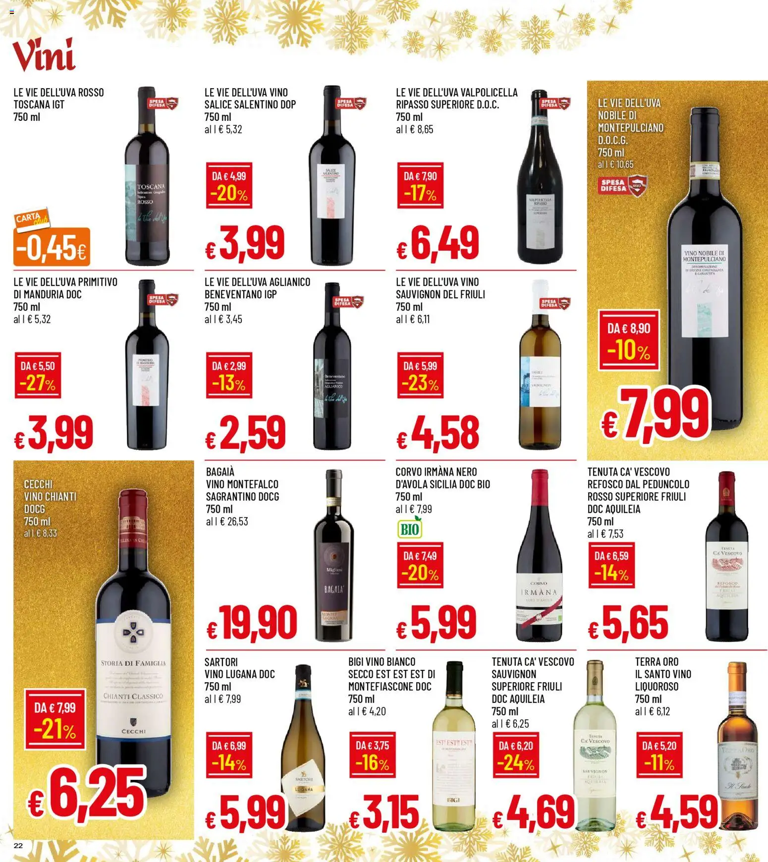 Volantino Famila del 15.12.2025 | Pagina: 22 | Prodotti: Vino, Vino bianco, Terra