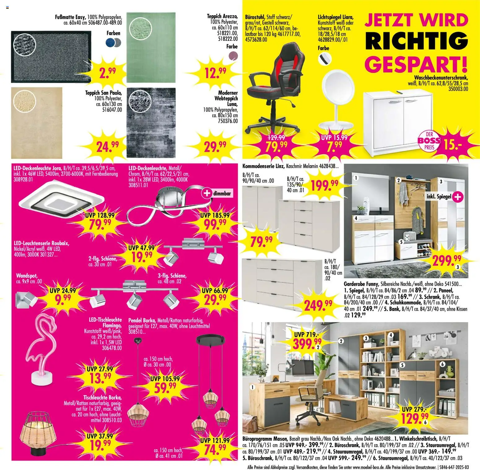 SB Möbel Boss Prospekt Neubrandenburg – gültig ab 08.11.2025 | Seite: 3 | Produkte: Kissen, Spiegel, Teppich, Fußmatte
