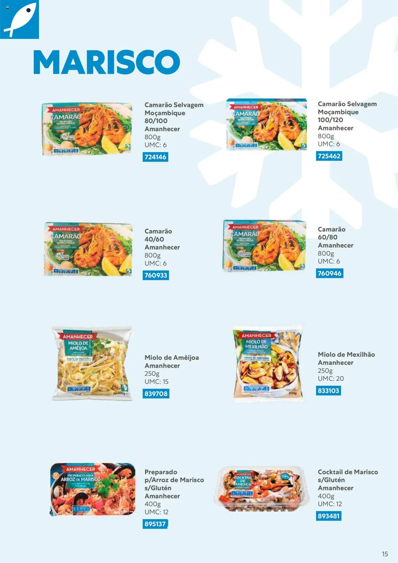 Recheio Congelados │ válido de 01.02.2024 | Página: 15 | Produtos: Camarão, Arroz