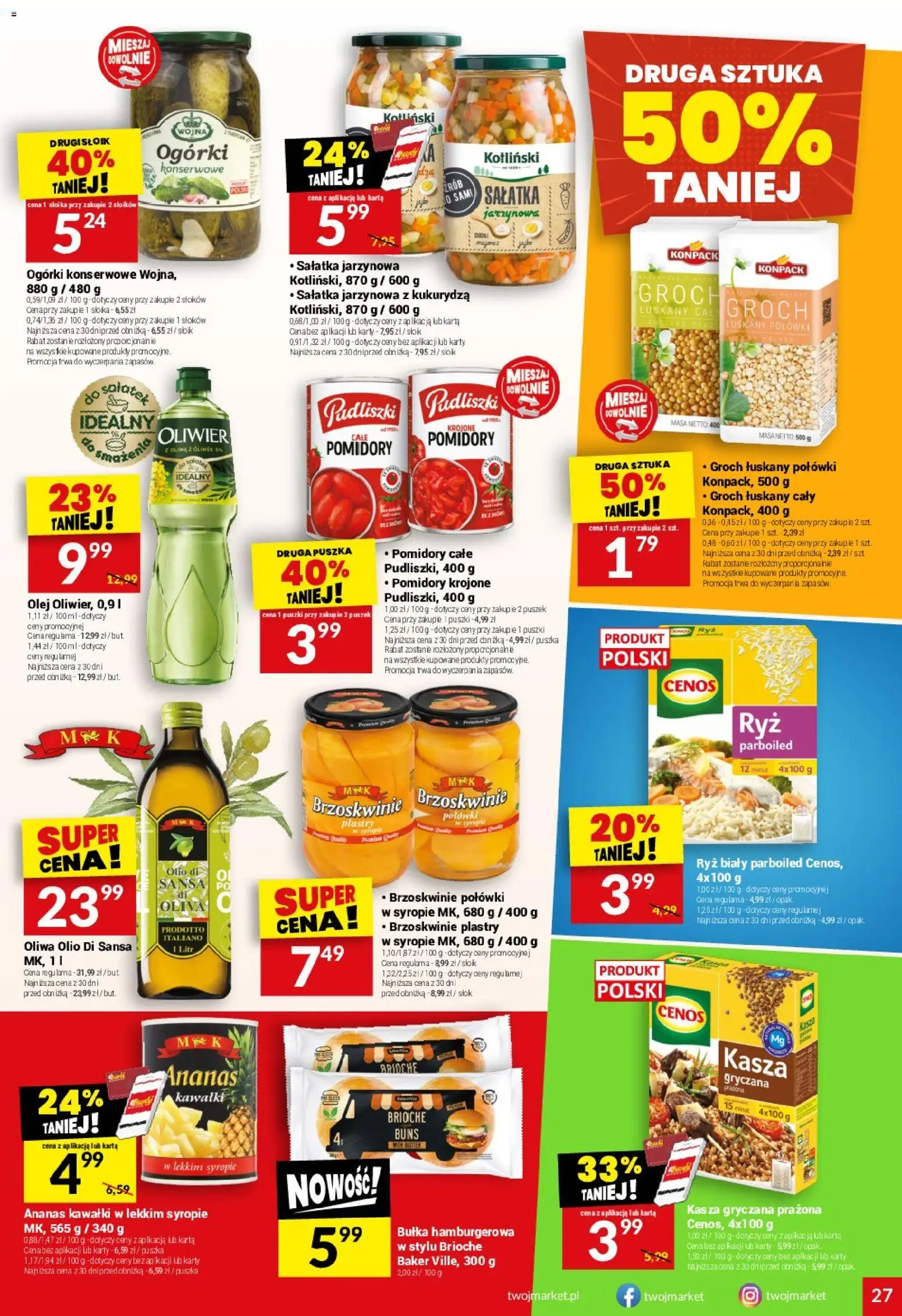Twój Market Gazetka od 29.10.2025 | Strona: 27 | Produkty: Karta, Ananas, Brzoskwinie, Sałatka