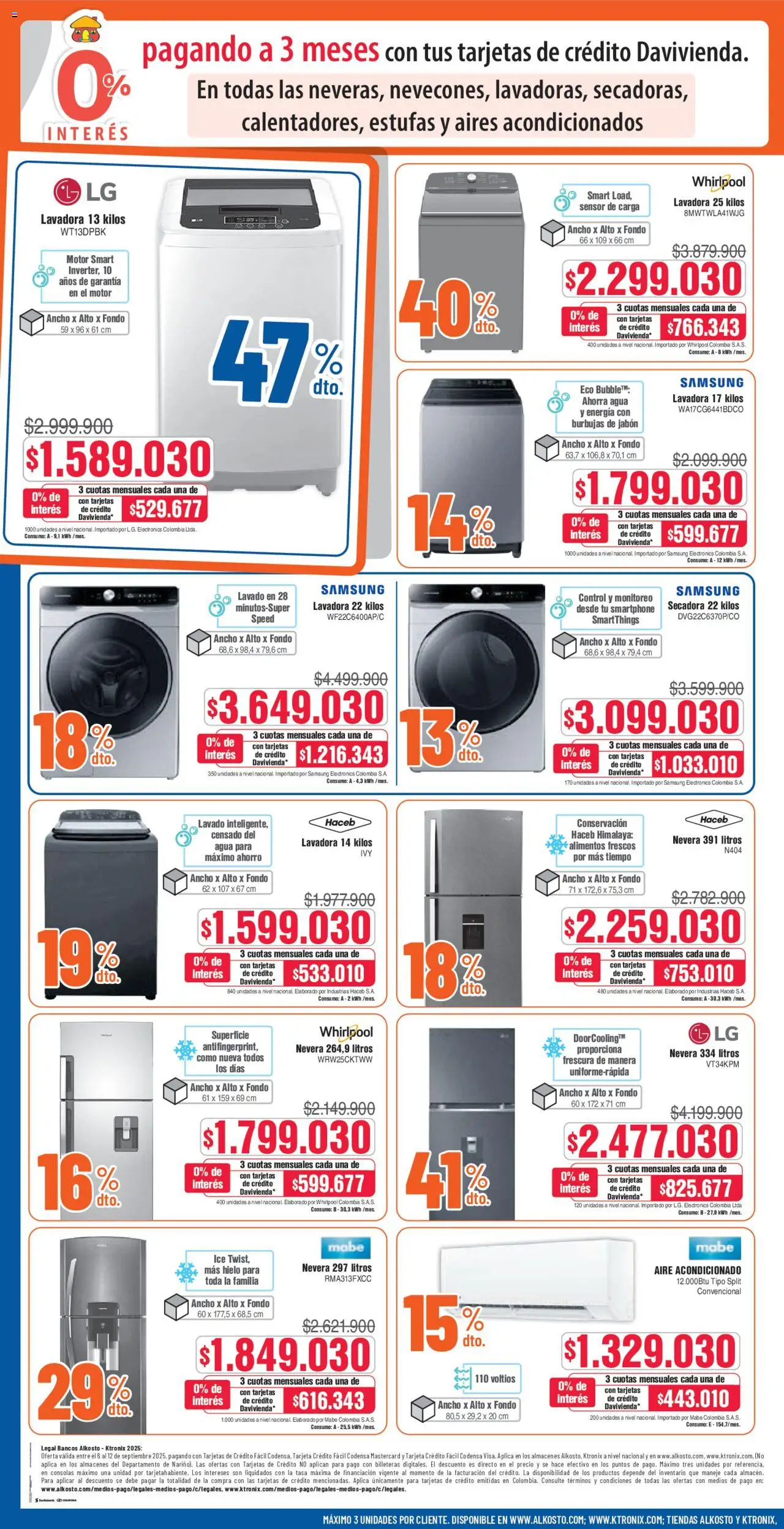 Alkosto folleto │ válido desde el 06.09.2025 | Página: 4 | Productos: Jabón, Ηλεκτρονικα ειδη, Smartphone, Aire acondicionado