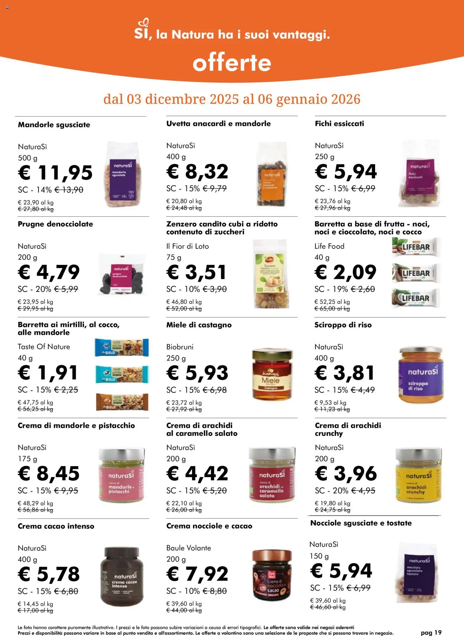 Volantino Natura Sì del 03.12.2025 | Pagina: 19