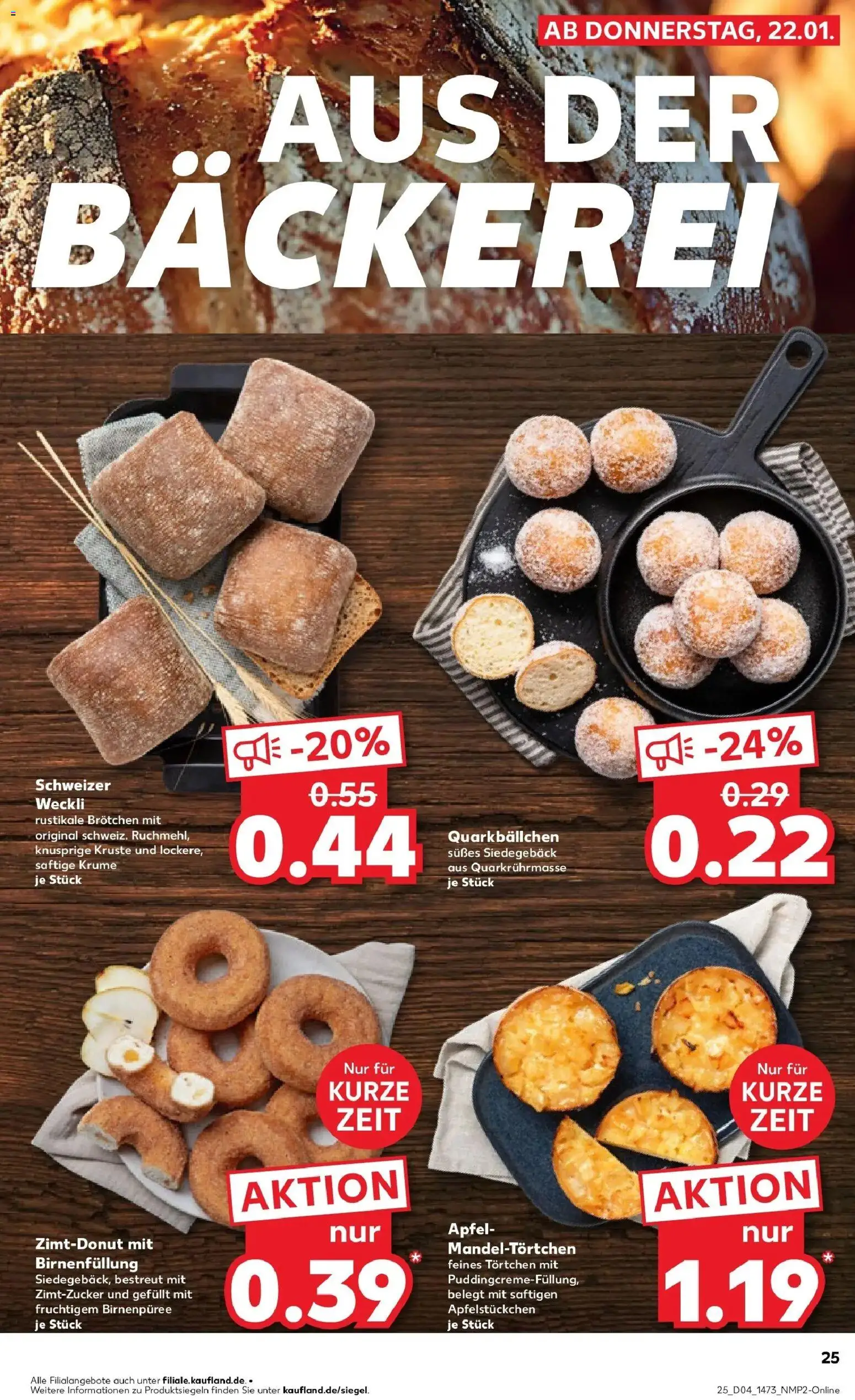 Kaufland prospekt Frankenberg/Sa.	 – gültig ab 22.01.2026 | Seite: 25 | Produkte: Bäckerei, Äpfel