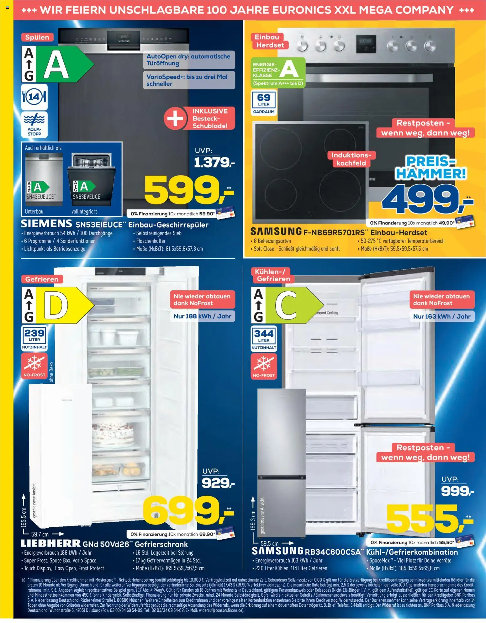 Euronics - Black Friday – gültig ab 05.11.2025 | Seite: 10 | Produkte: Liebherr, Gefrierschrank, Kochfeld, Samsung