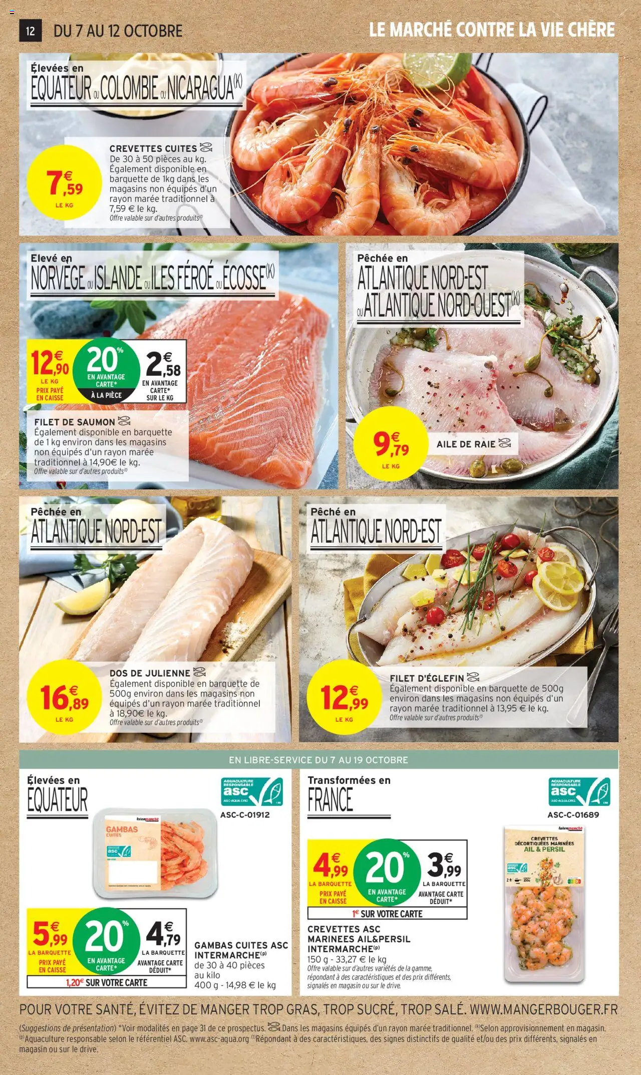 {H1} | Page: 12 | Produits: Ail, Crevettes, Filet de saumon, Saumon