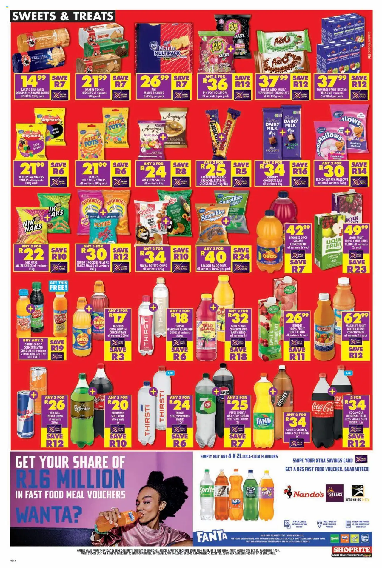 Shoprite Gauteng - Xtra Savings Grand Opening Lion Pride │ valid from 26.06.2025 | Page: 6 | Products: Milk, Chocolate, Pizza, Wine