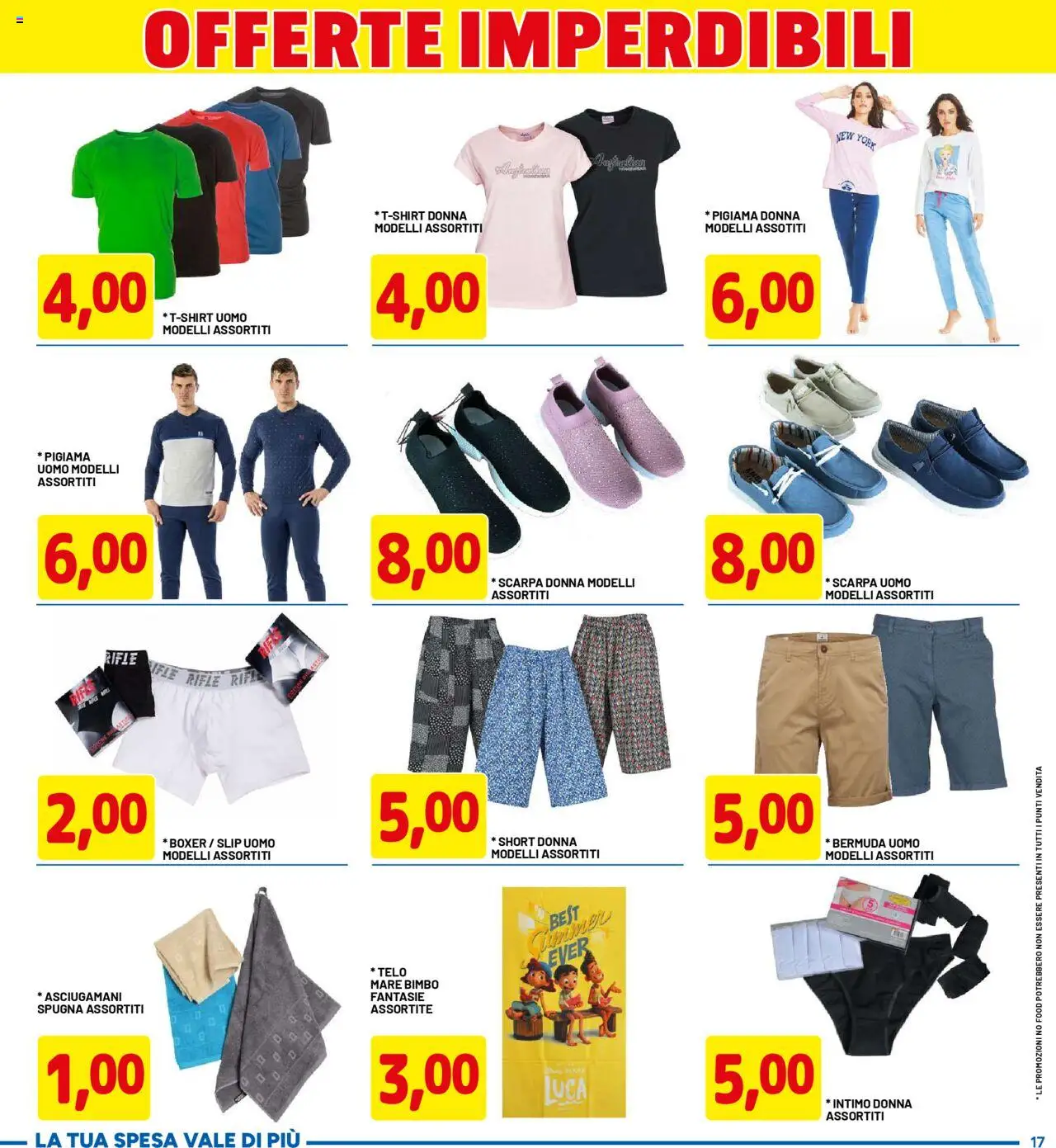 Volantino D Più del 18.08.2025 | Pagina: 17 | Prodotti: Spugna, Intimo, Slip, Bermuda