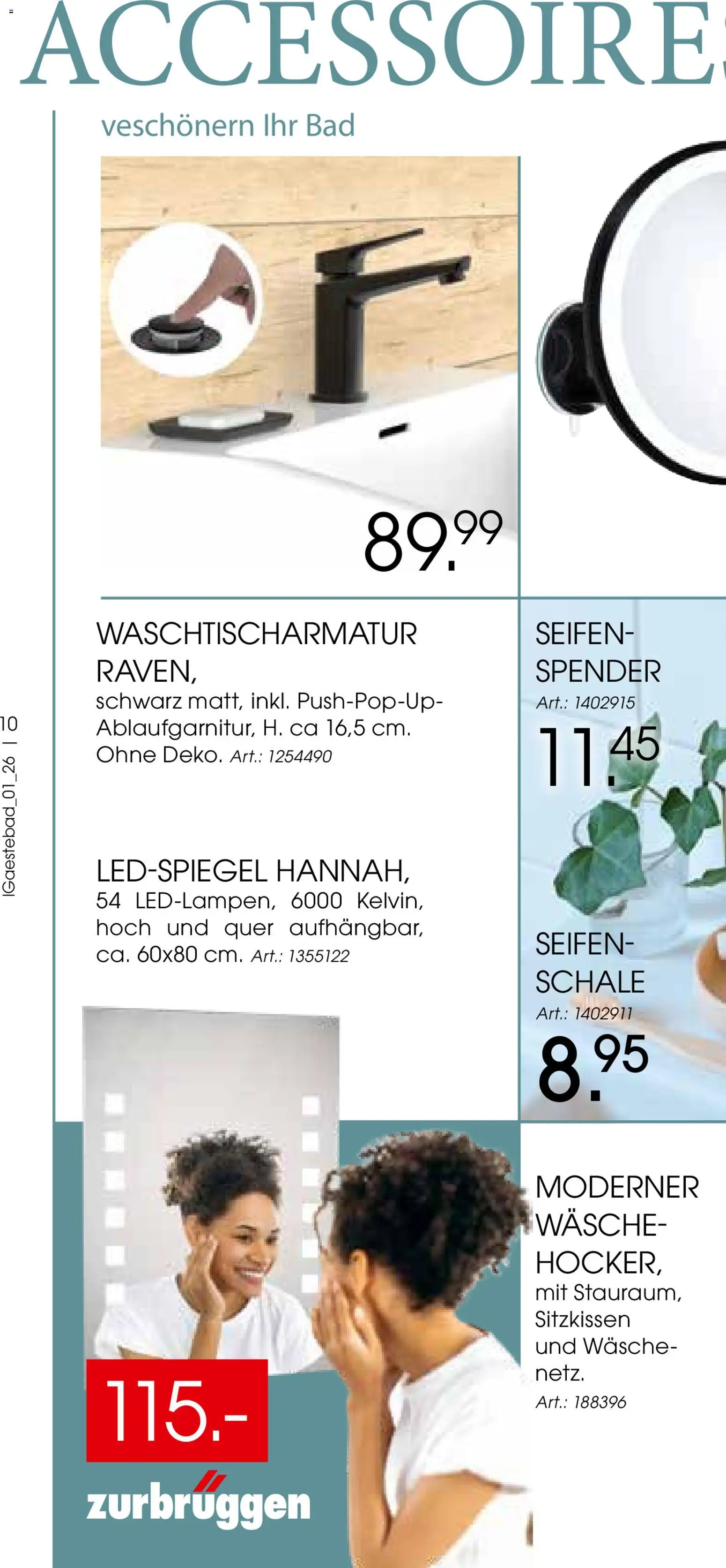 Zurbrüggen - Gästebad – gültig ab 18.02.2026 | Seite: 10 | Produkte: Bad