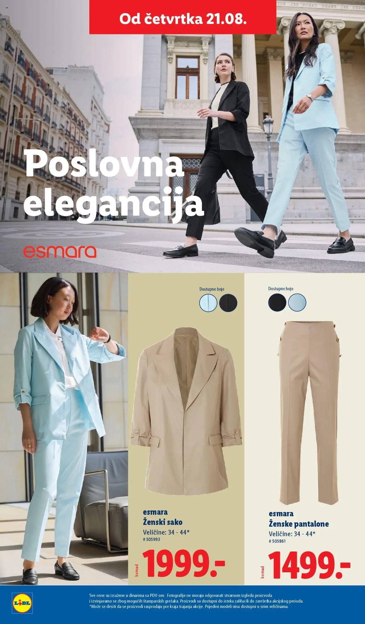 Lidl katalog - važi od 21.08.2025 | Strana: 8 | Proizvode: Ženske pantalone, Pantalone