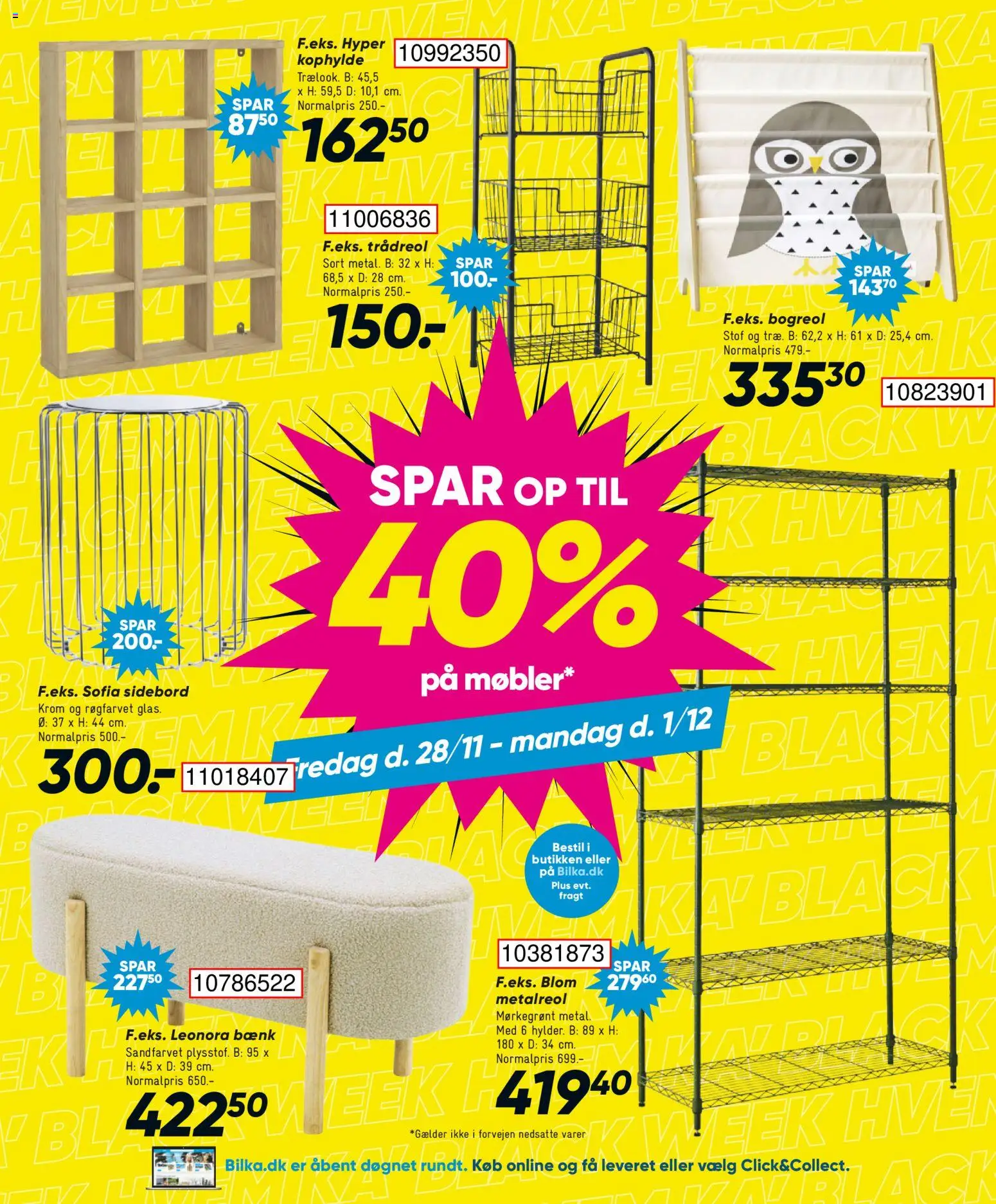 Bilka tilbudsavis – gyldig fra 28.11.2025 | Side: 42 | Produkter: Stof, Bænk