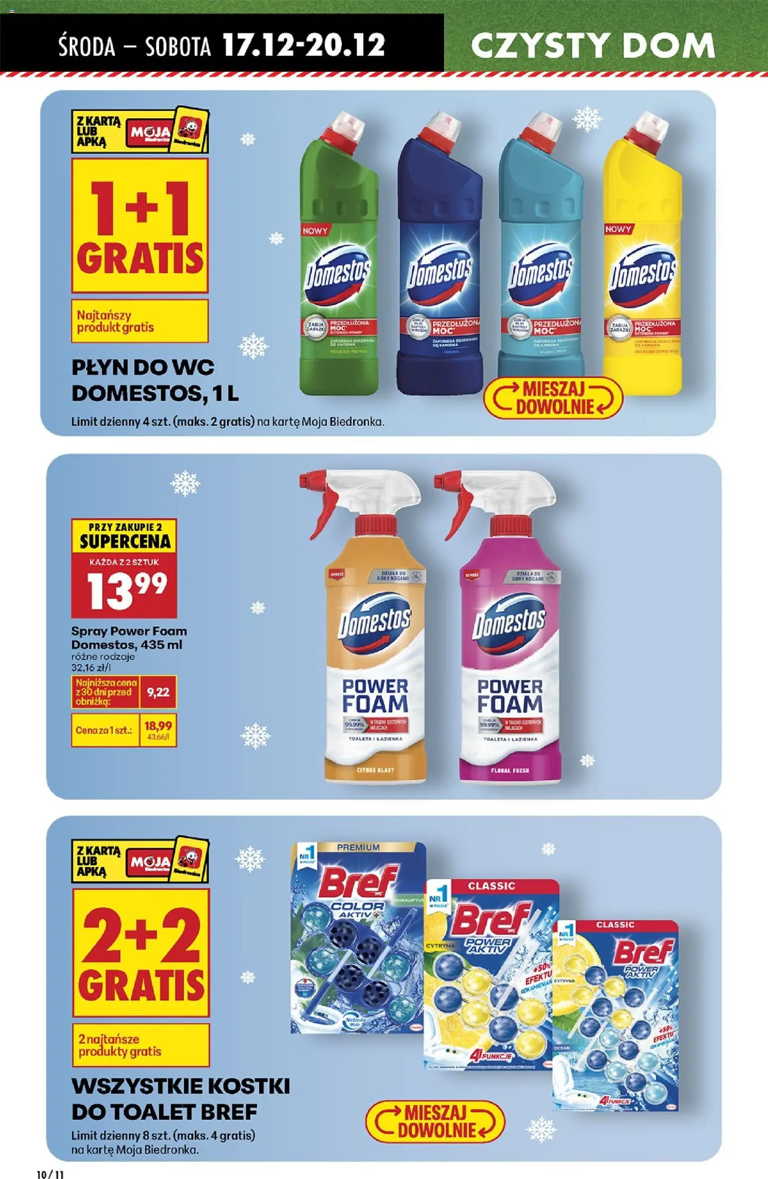 Biedronka gazetka - Drogeria Cleaning od 17.12.2025 | Strona: 10 | Produkty: Karta, Cleaner, Toaleta, Domestos