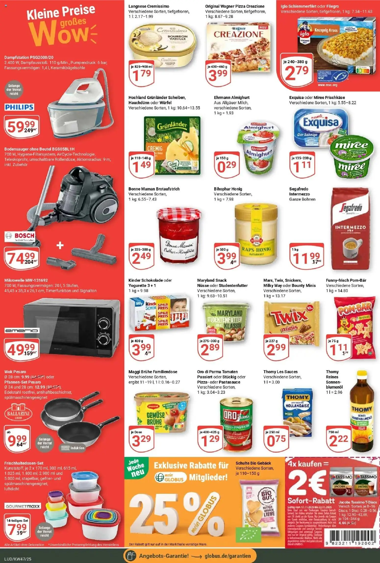 Globus prospekt Ludwigshafen-Oggersheim	 (ab 17.11.2025) » Angebote online | Seite: 2 | Produkte: Bosch, Philips, Kinder schokolade, Thomy les sauces
