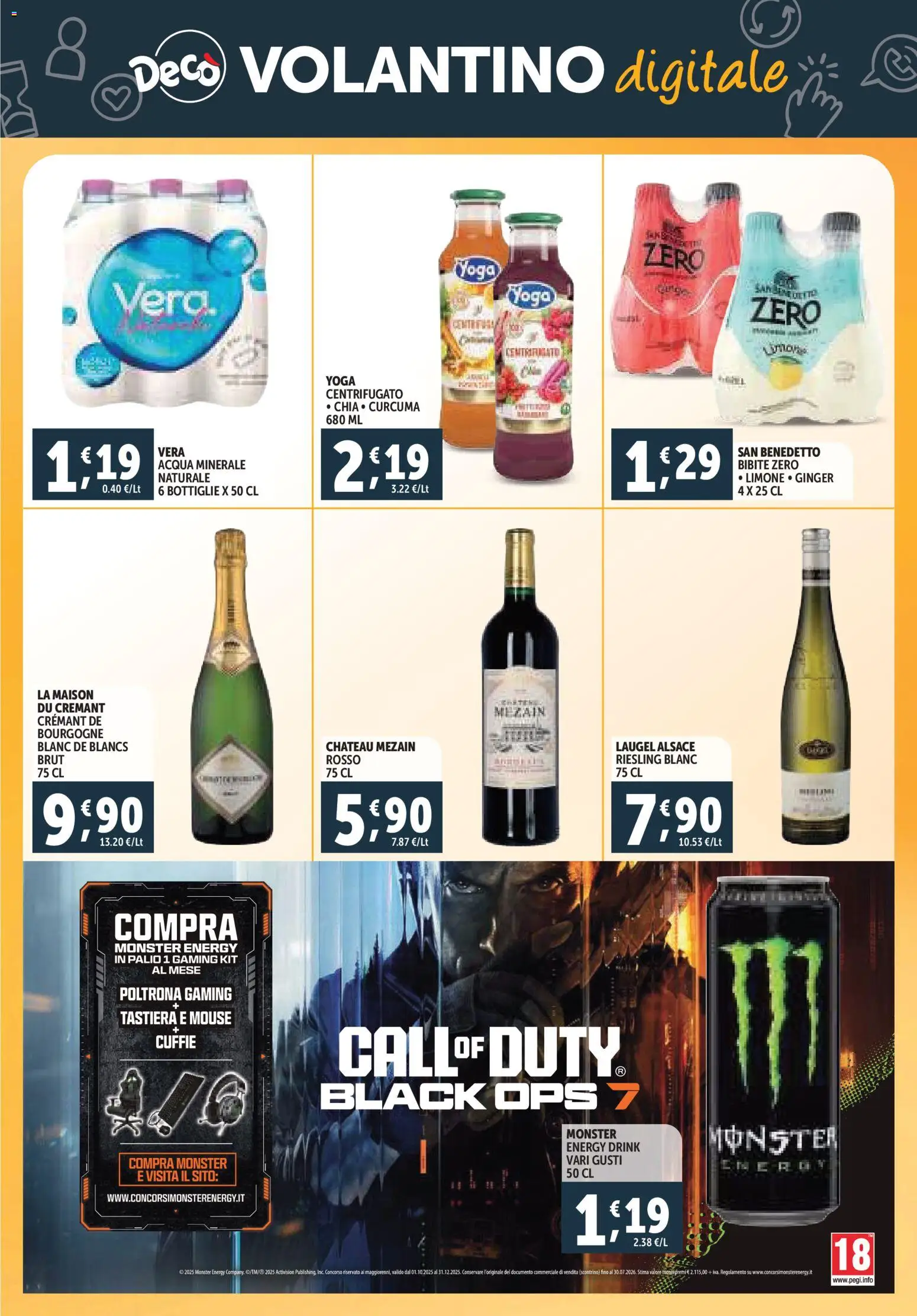 Volantino Decò del 20.11.2025 | Pagina: 31 | Prodotti: Bibite, Cuffie, Acqua minerale, Poltrona