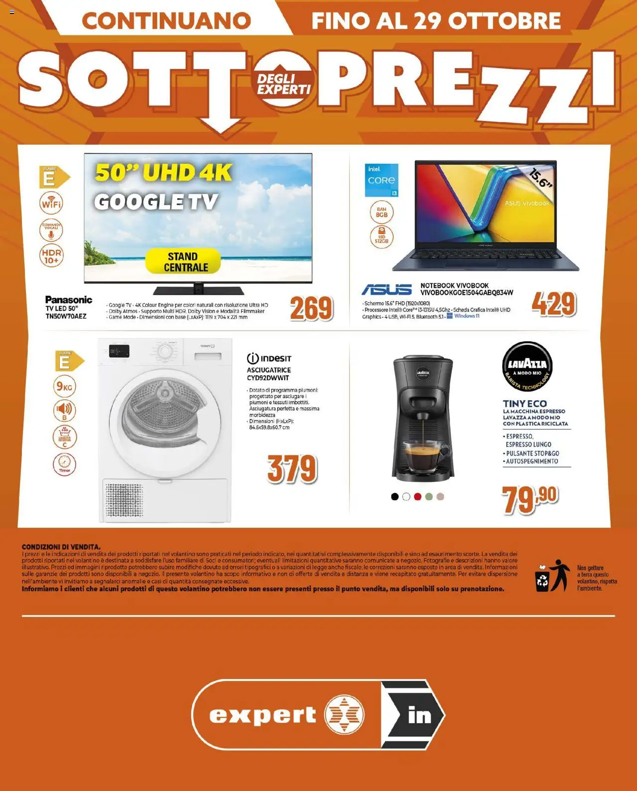 Volantino Ipercoop del 16.10.2025 | Pagina: 8 | Prodotti: Notebook, Asciugatrice, TV, Terra