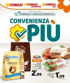 Anteprima del volantino Conad Convenienza Più Lazio catalogo valido a partire dal 21.01.2026