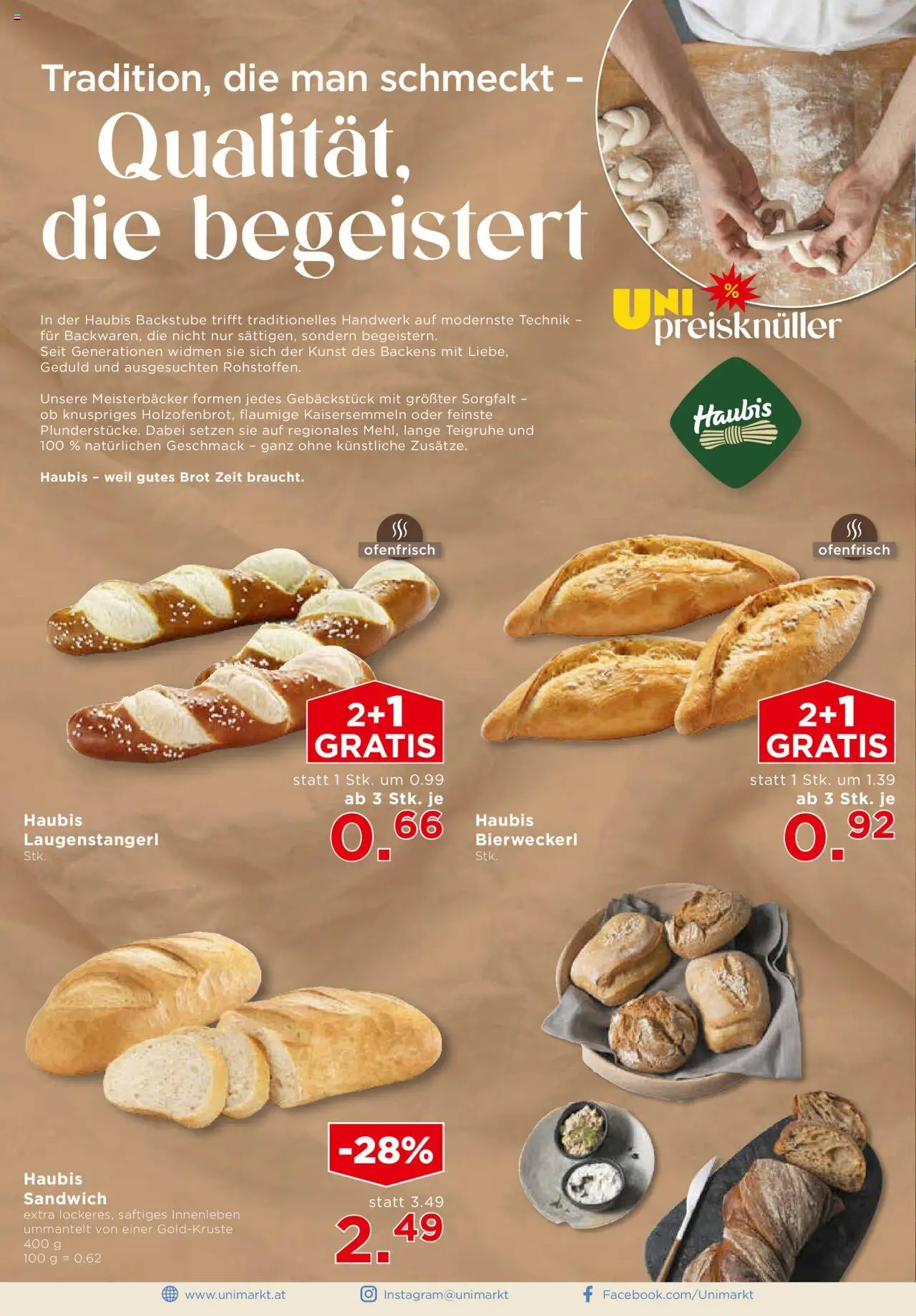 Unimarkt Flugblatt gültig ab 20.08.2025 | Seite: 10 | Produkte: Brot