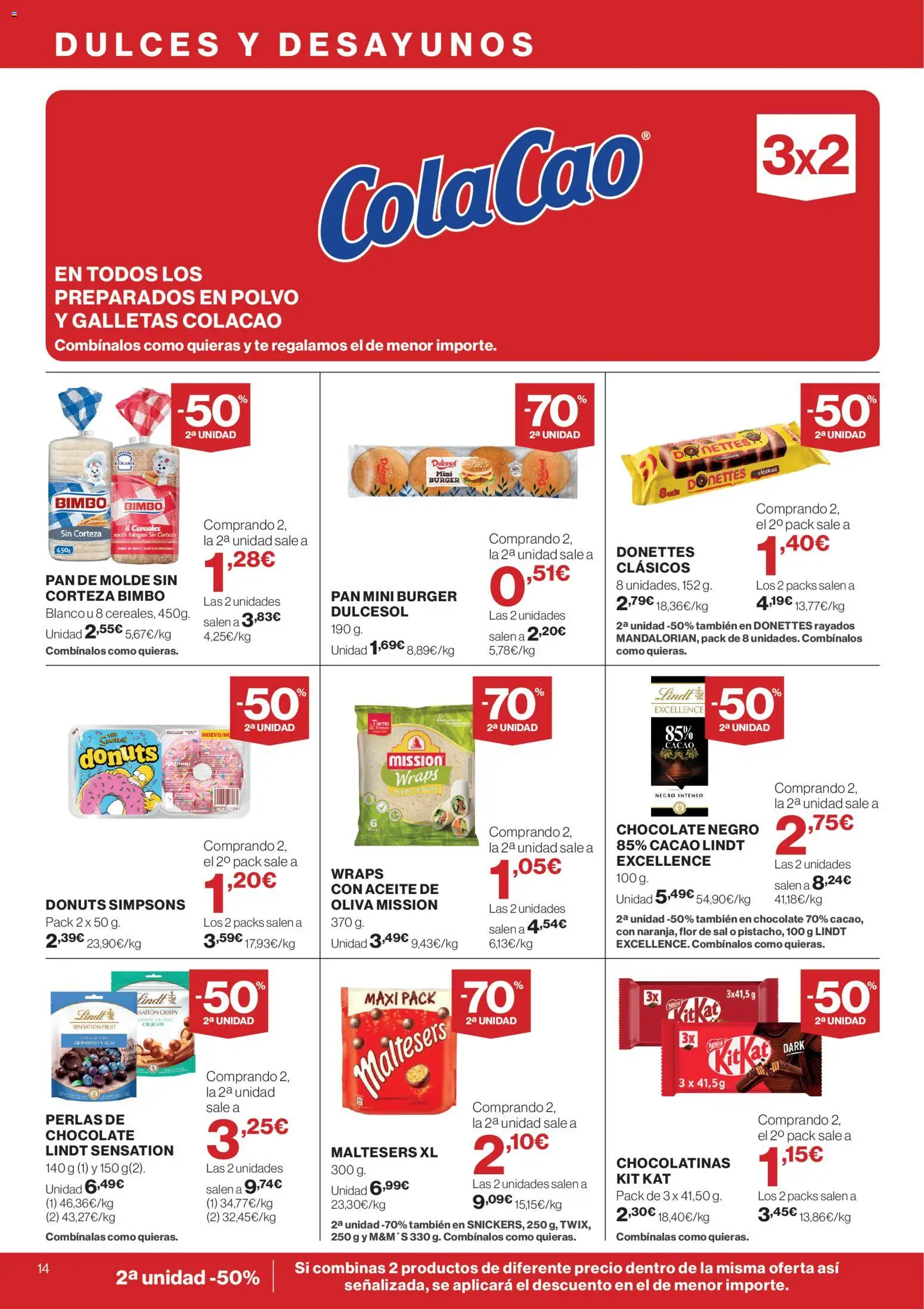 Supercor Península y Baleares │ válido desde el 23.04.2026 | Página: 14 | Productos: Chocolatinas, Chocolate, Κεραία, Té