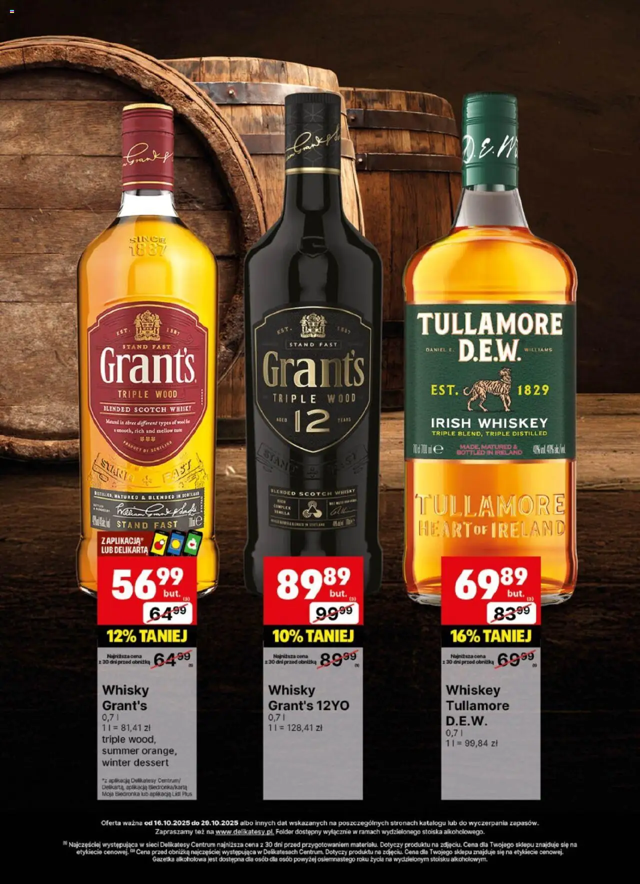 Delikatesy Centrum Gazetka - DeliBarek od 16.10.2025 | Strona: 26 | Produkty: Grant's, Delikatesy, Whisky
