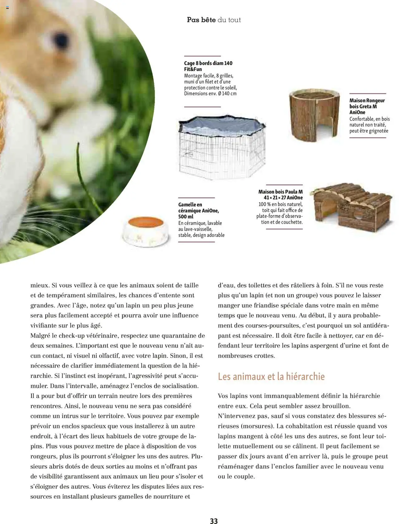 {H1} | Page: 33 | Produits: Lapin, Cage, Toilettes