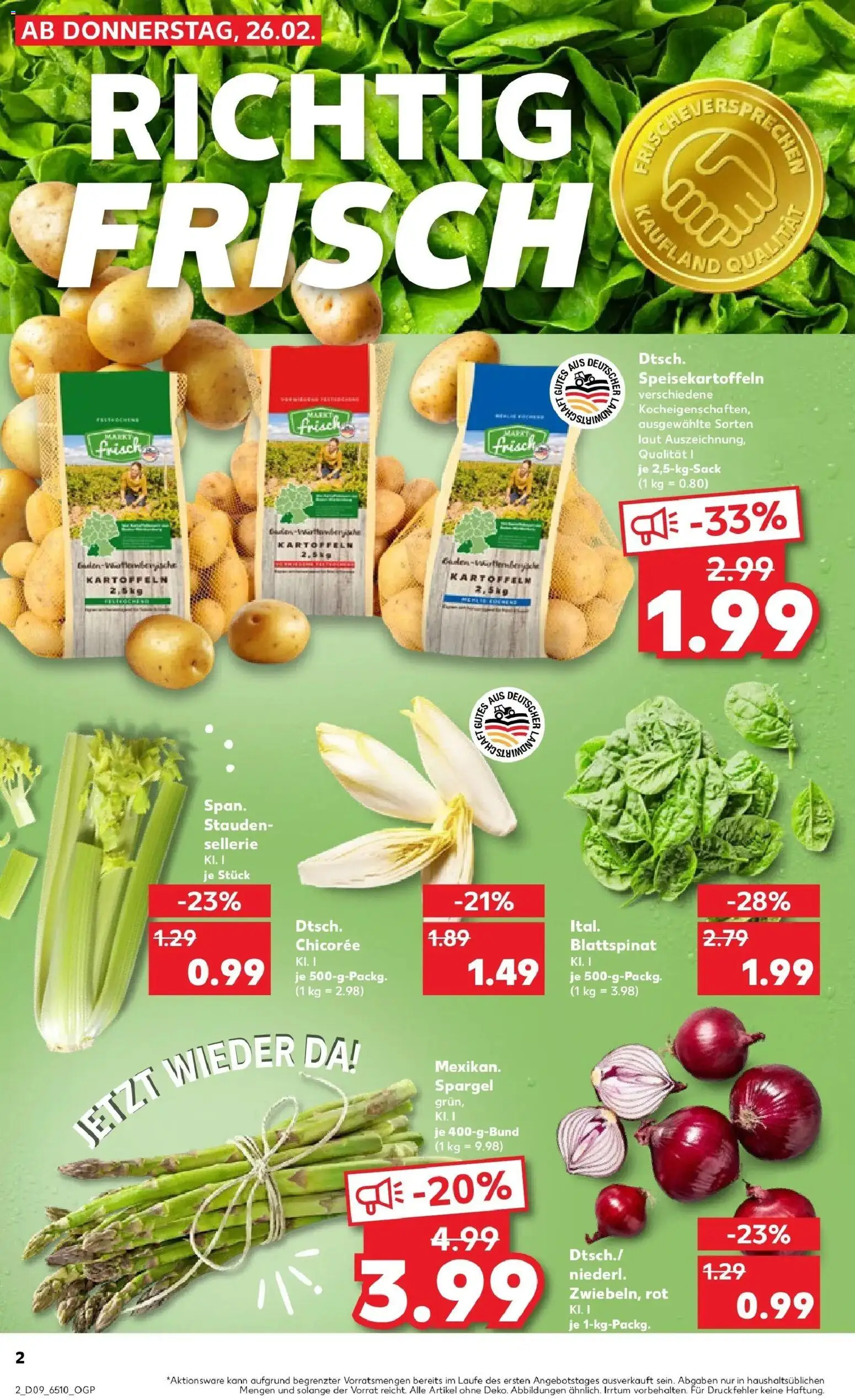Kaufland prospekt Hamm	 – gültig ab 26.02.2026 | Seite: 2 | Produkte: Spargel, Kartoffeln
