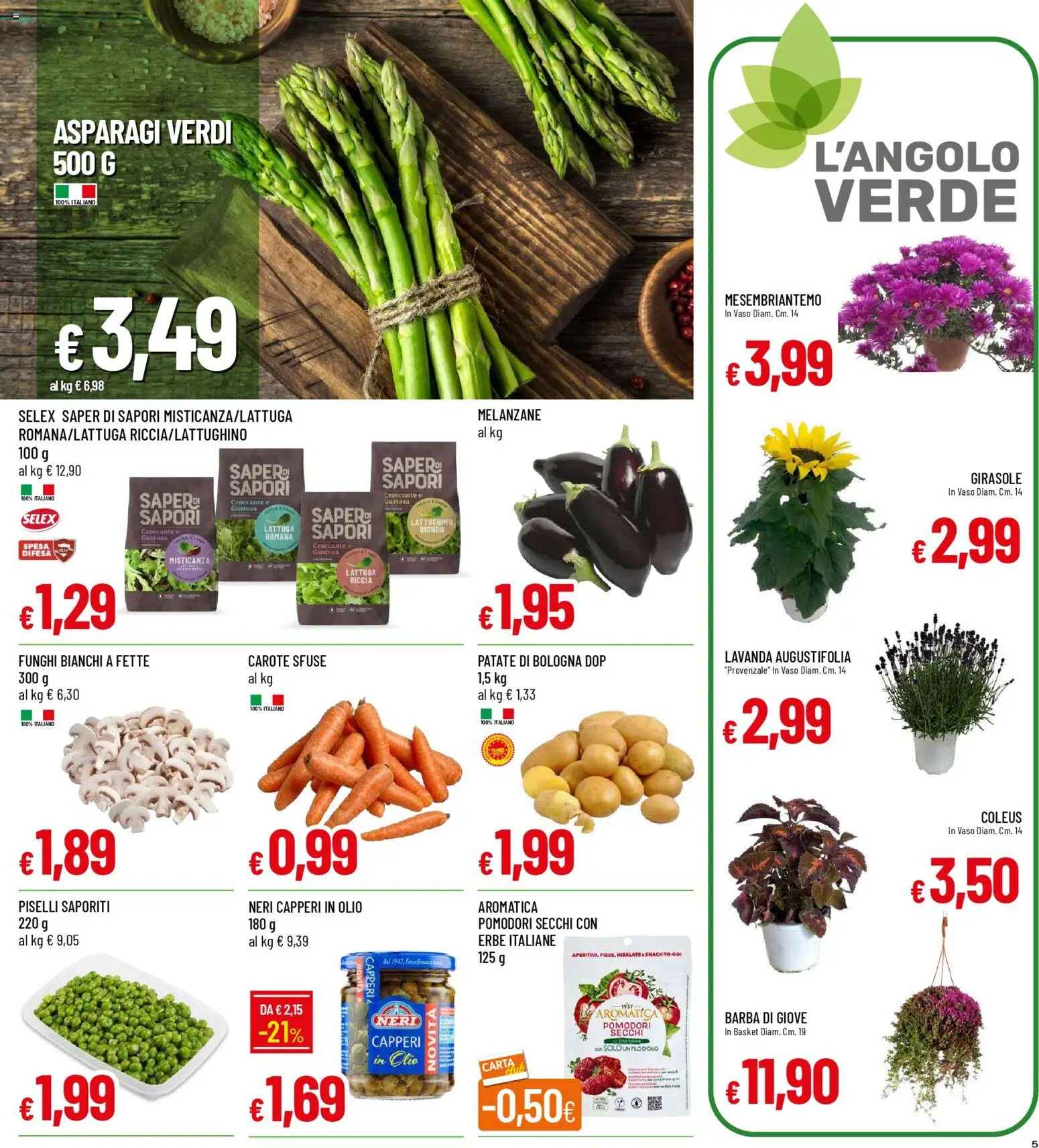 Volantino Galassia del 23.04.2026 | Pagina: 5 | Prodotti: Misticanza, Patate, Piselli, Pomodori secchi