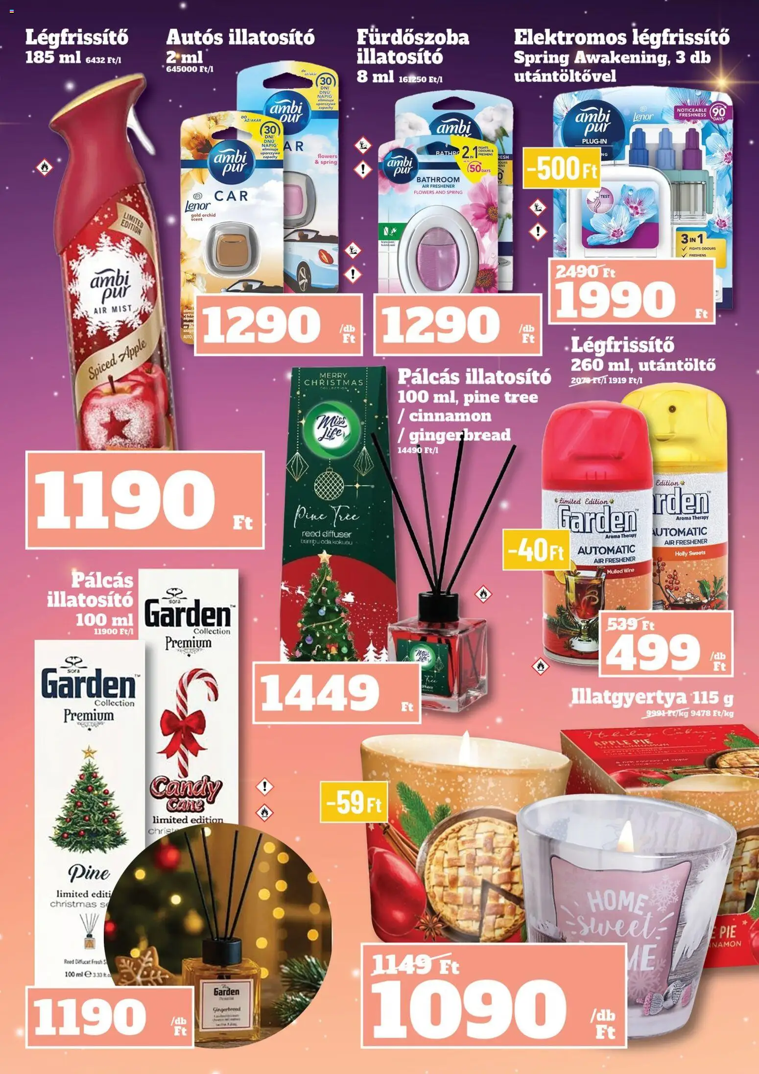 Family Diszkont akciós ujság - amely érvényes a következő dátumtól: 11.12.2025 | Oldal: 20 | Termékek: Légfrissítő, Illatgyertya, Fürdőszoba