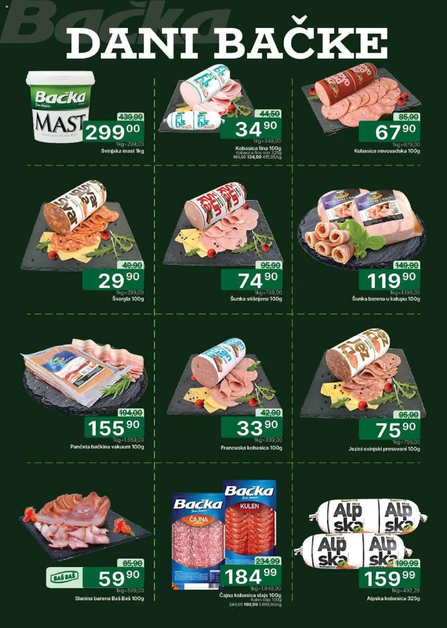 Univerexport katalog - važi od 02.03.2026 | Strana: 4 | Proizvode: Panceta, Svargla, Šunka, Slanina