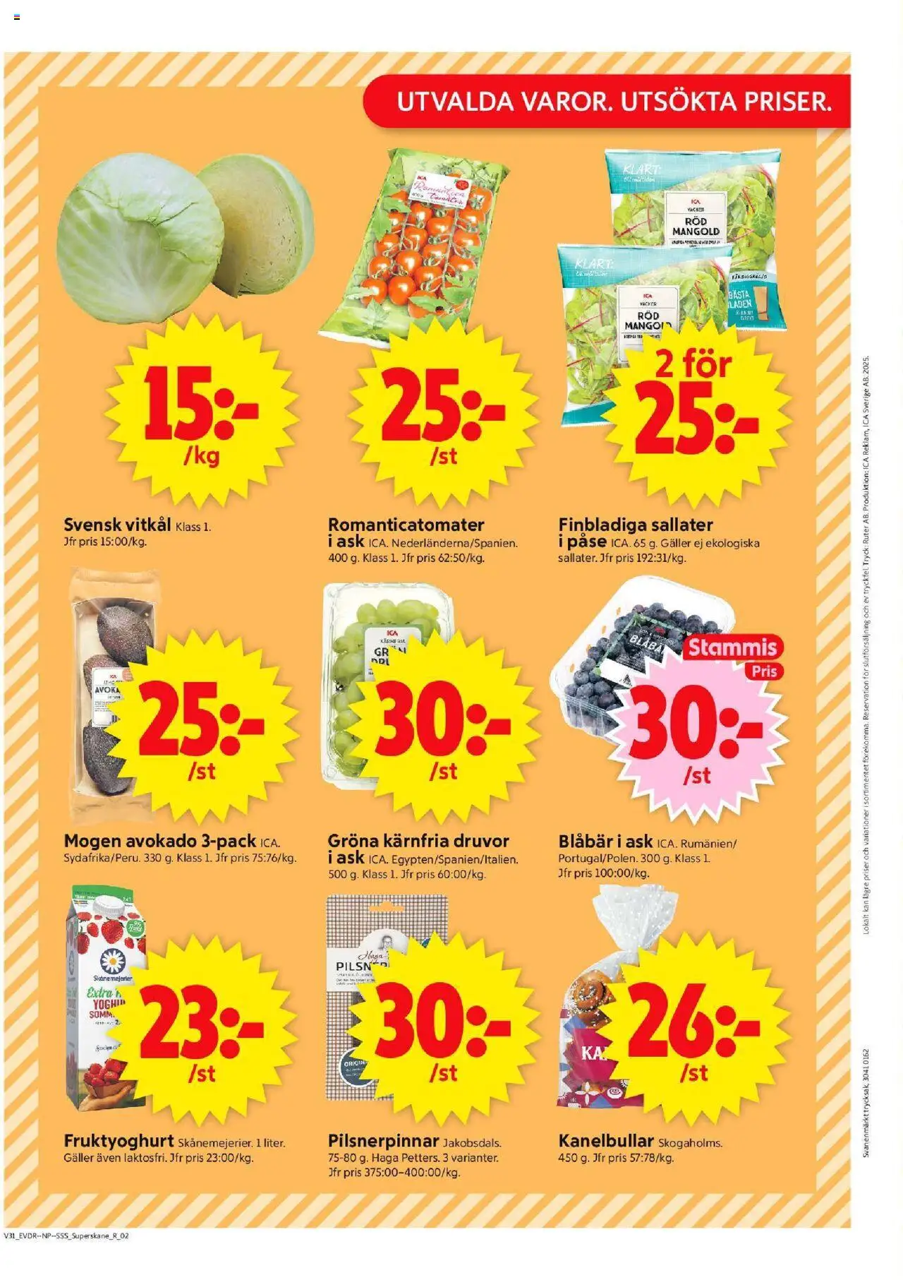 ICA Supermarket reklamblad aktuell från 28.07.2025 | Sida: 10 | Produkter: Galler, Vitkål, Blåbär, Mangold