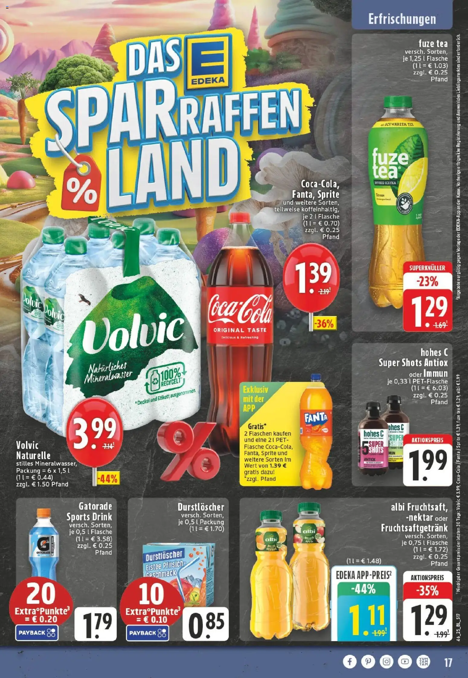 Edeka prospekt Köln-Worringen	 – gültig ab 10.11.2025 | Seite: 17 | Produkte: Durstloscher, Fanta, Sprite, Hohes c