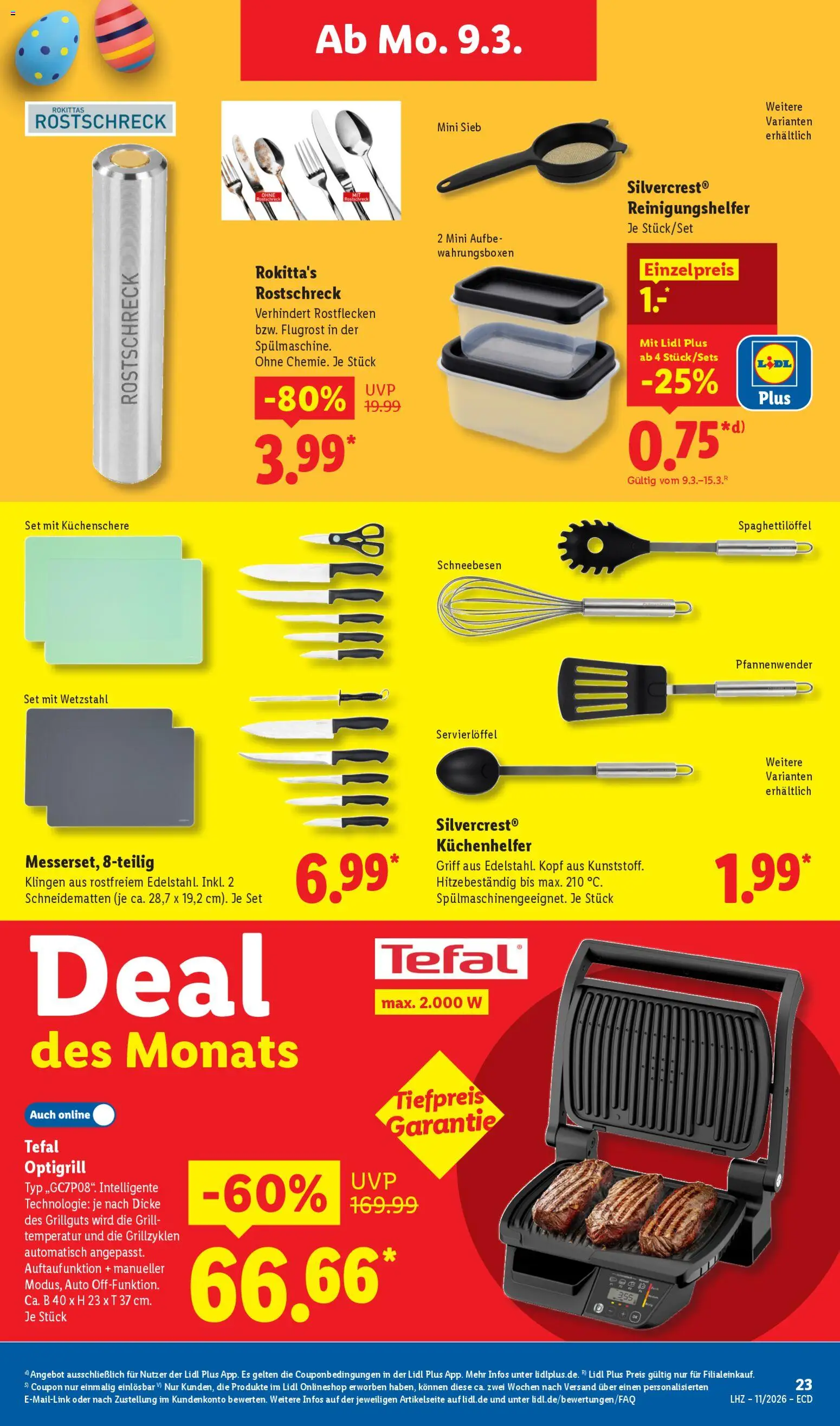 Lidl Německo leták od 09.03.2026 | Strana: 13 | Produkty: Tefal