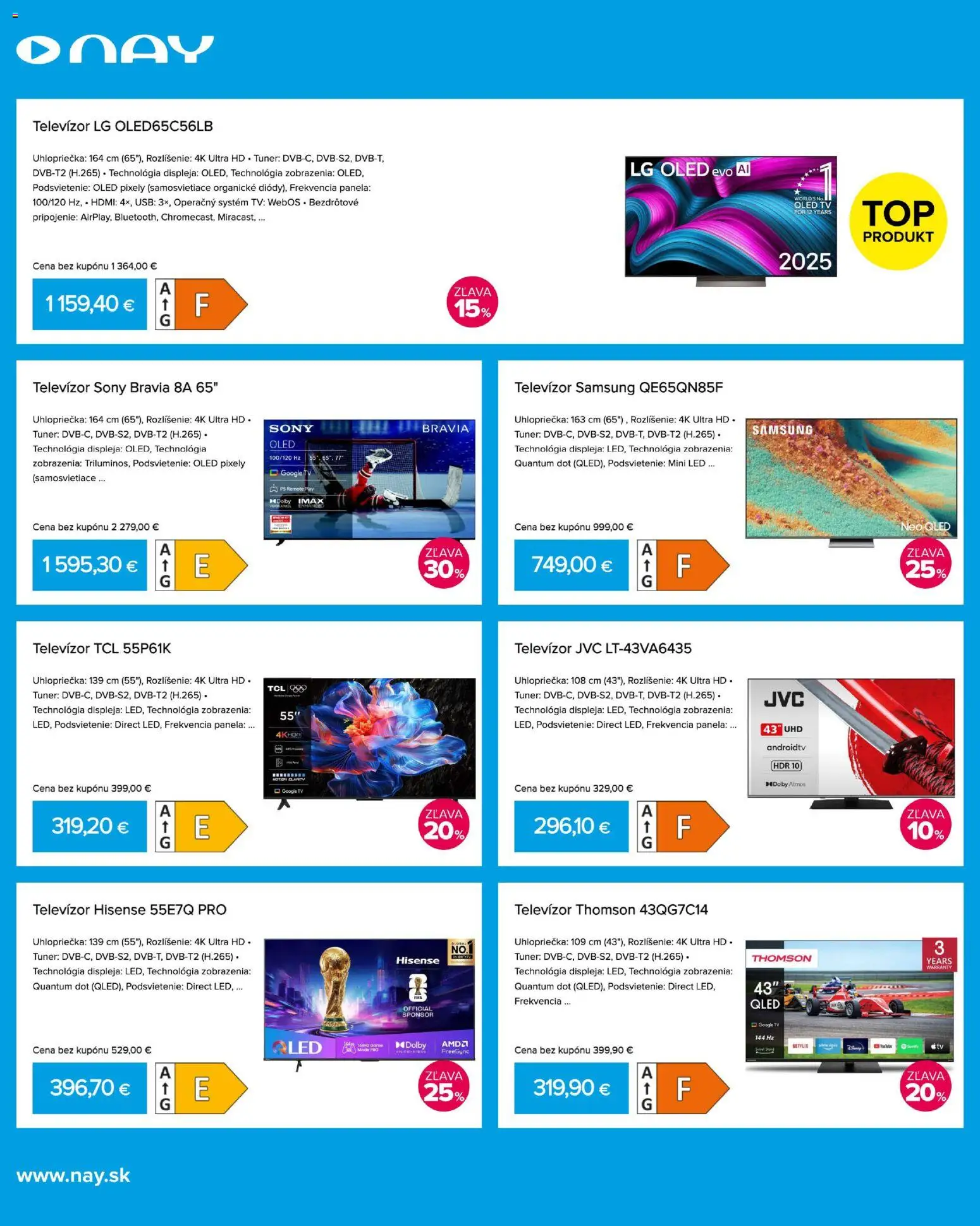 Nové NAY Elektrodom akcie – leták je platný od 13.04.2026 | Strana: 6 | Produkty: Tv, Samsung, USB