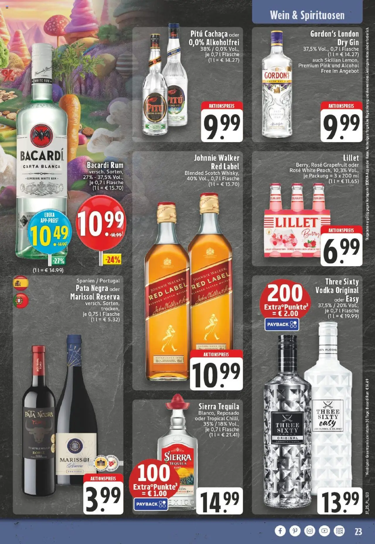 Edeka prospekt Xanten	 – gültig ab 07.09.2025 | Seite: 23 | Produkte: Whisky, Rum, Lillet, Gin