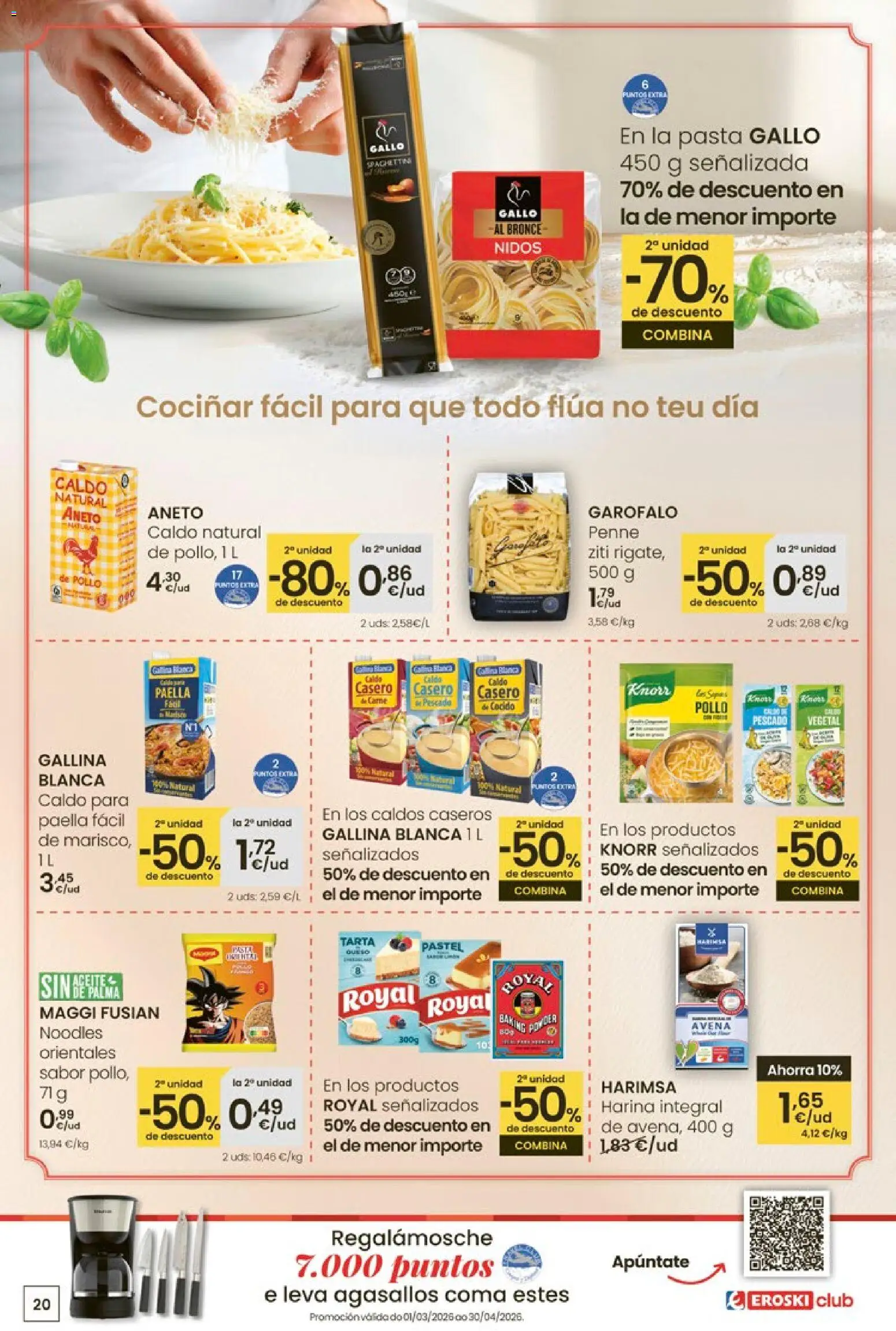 Eroski - Oferta │ válido desde el 12.03.2026 | Página: 20 | Productos: Μπλοκ, Pescado, Pasta