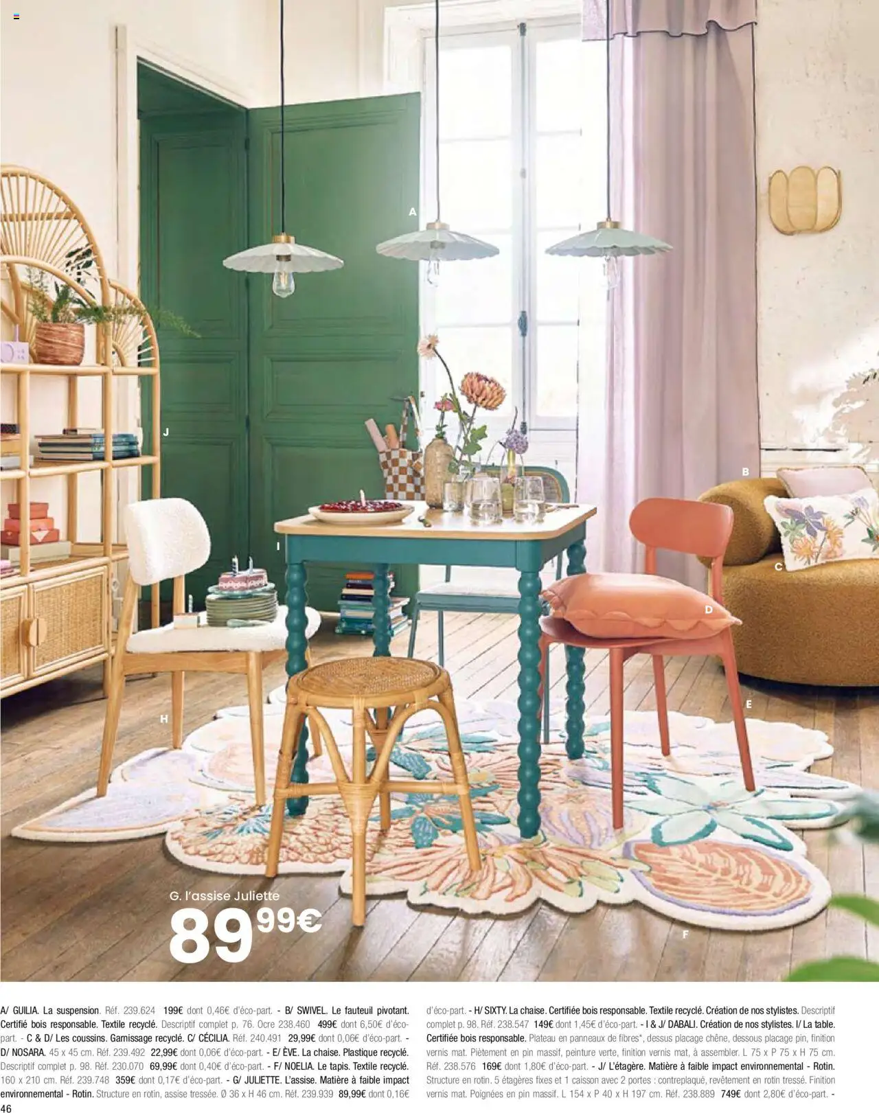 {H1} | Page: 48 | Produits: Plateau, Poignées, Fauteuil, Portes