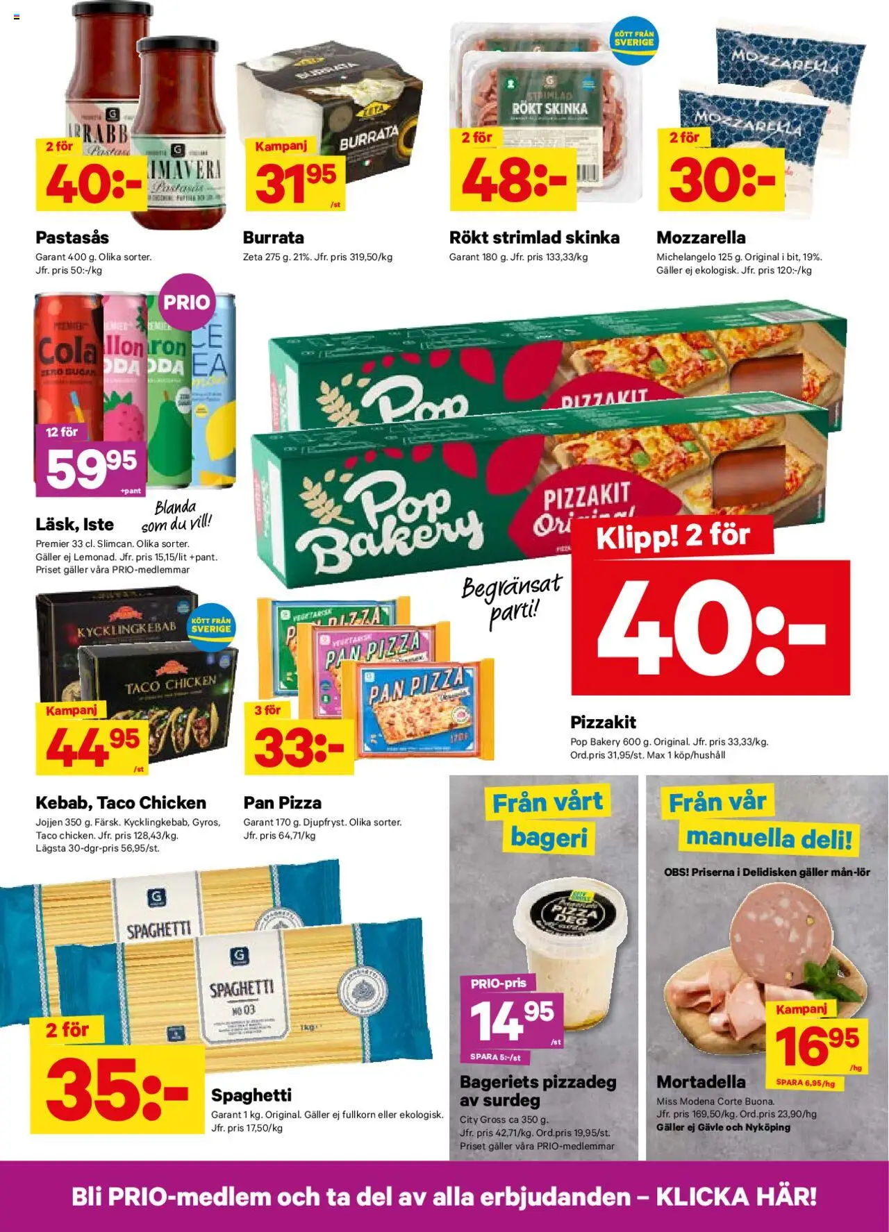 City Gross reklamblad aktuell från 20.10.2025 | Sida: 7 | Produkter: Galler, Pizza, Spaghetti, Pizzakit