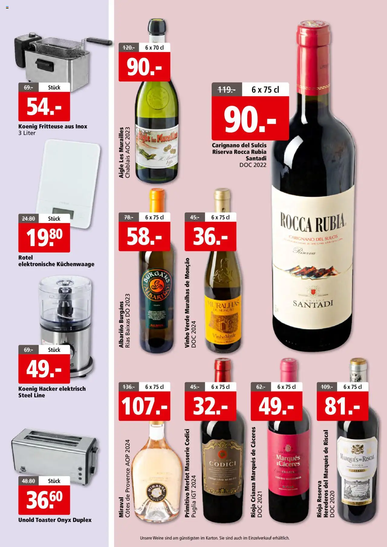 Aligro Aktionen Gourmetkunden ab 25.08.2025 | Seite: 11 | Produkte: Toaster, Merlot, Fritteuse