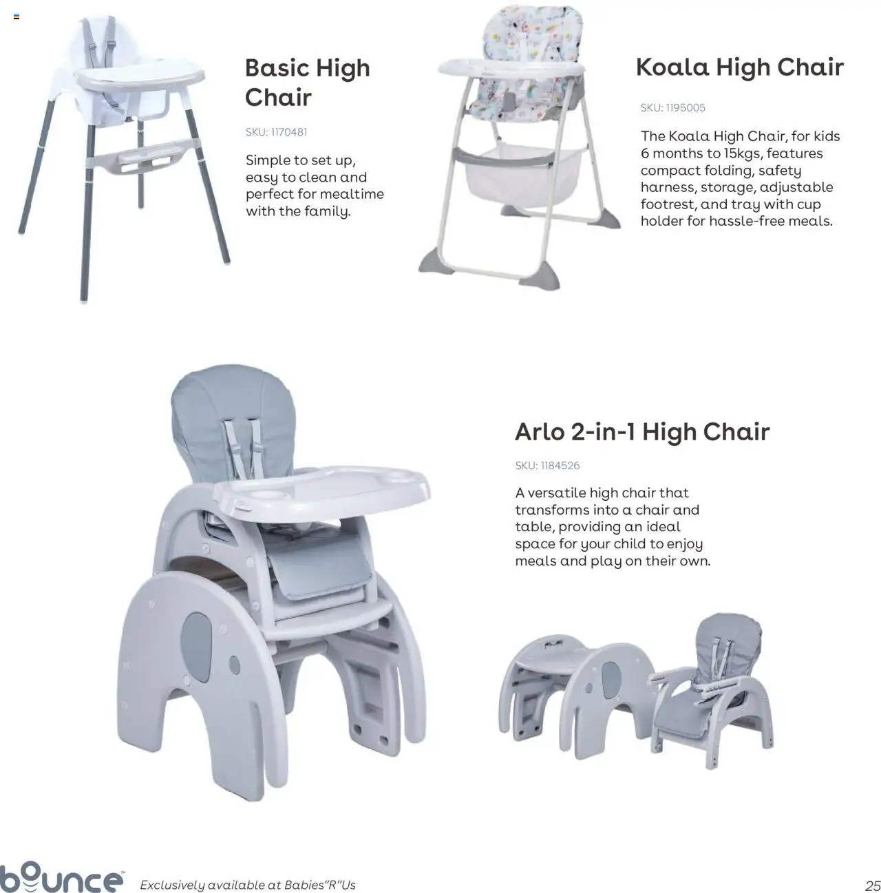 New Babies R Us catalogue – valid from 01.01.2025 | Page: 25 | Products: Tray, Chair