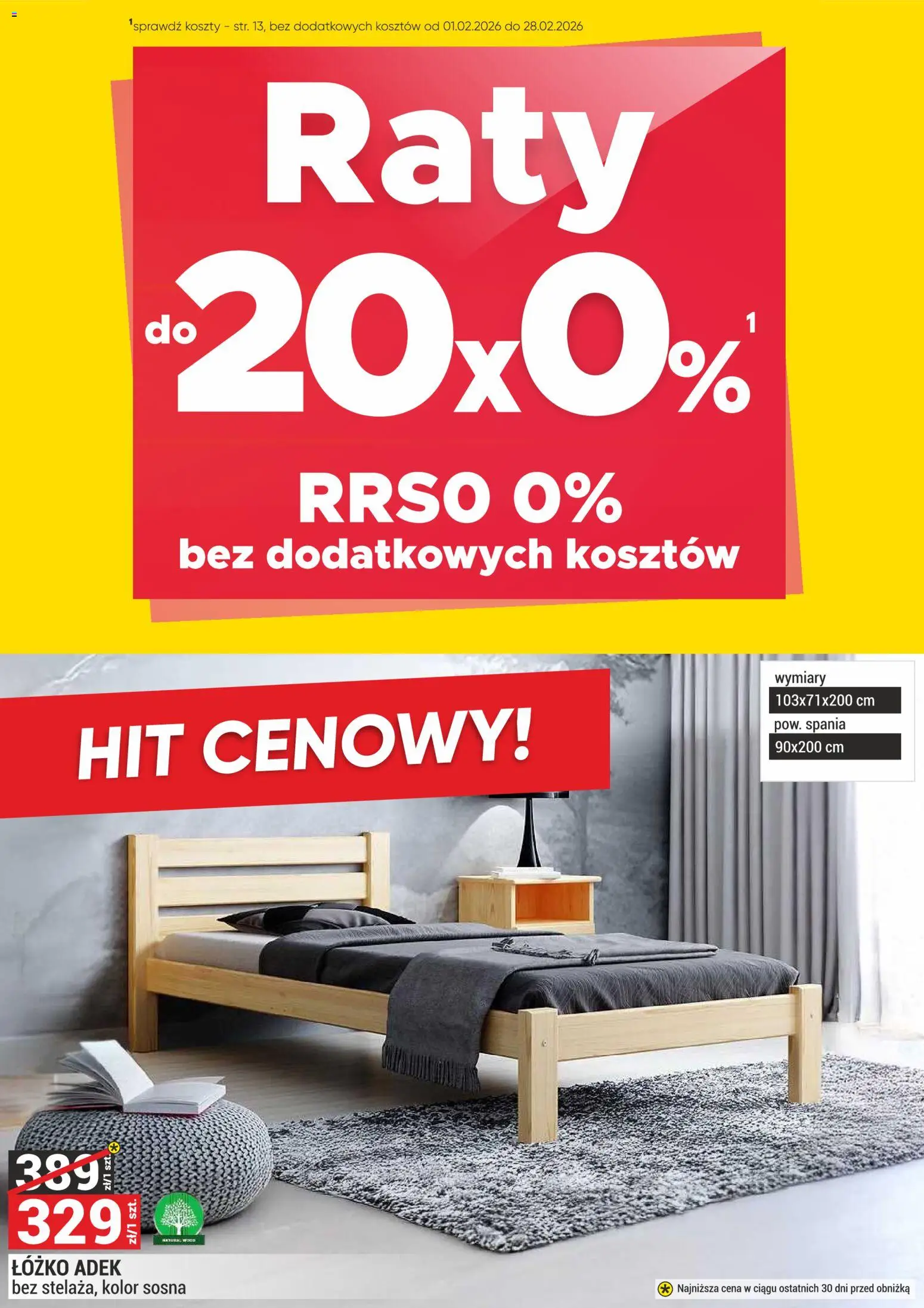 Merkury Market Gazetka - Meble, Wypoczynki, Materace od 01.02.2026 | Strona: 22 | Produkty: Łóżko