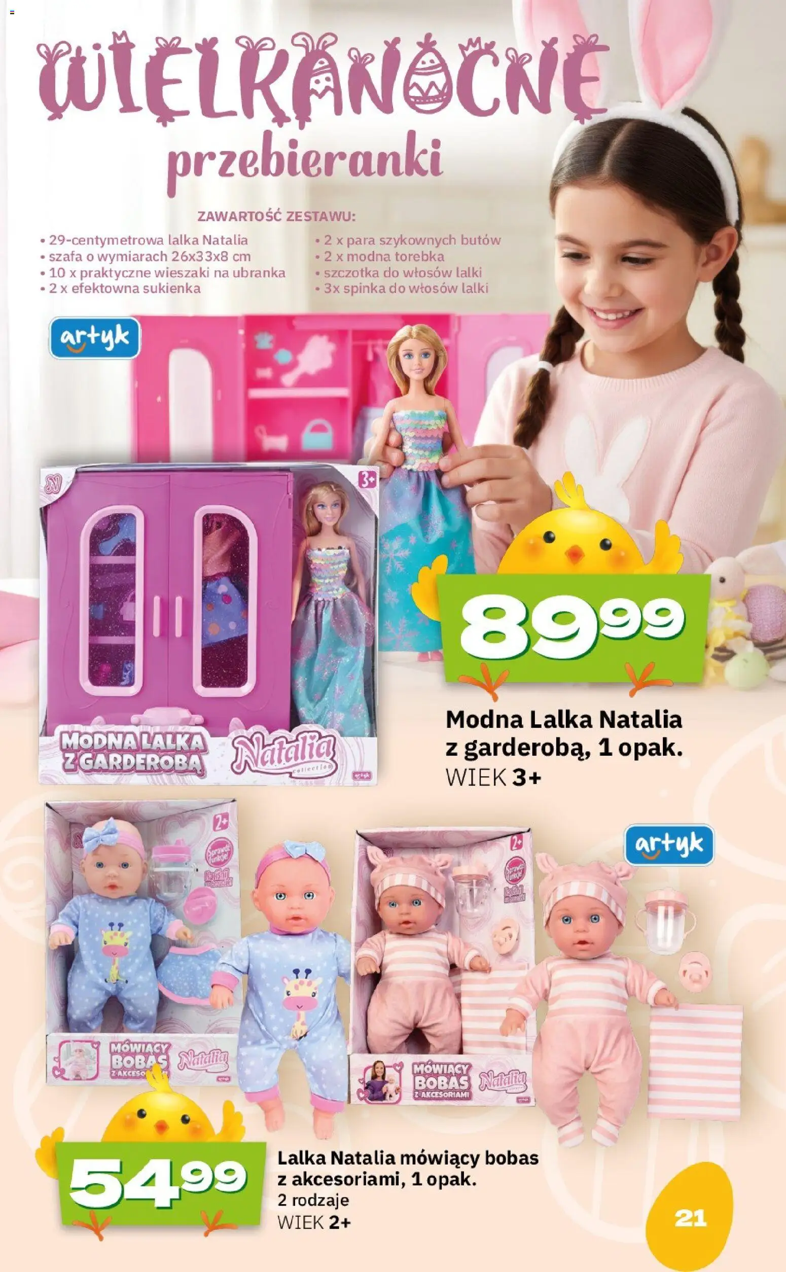 Twój Market gazetka - Wielkanoc od 09.03.2026 | Strona: 21 | Produkty: Torebka, Sukienka, Lalka, Szafa