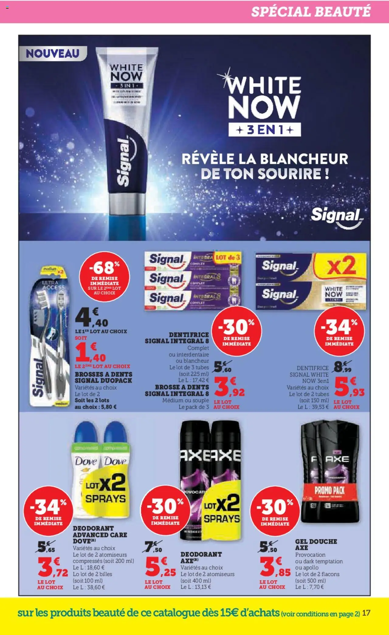  | Page: 17 | Produits: Brosse, Déodorant, Brosse à dents, Douche