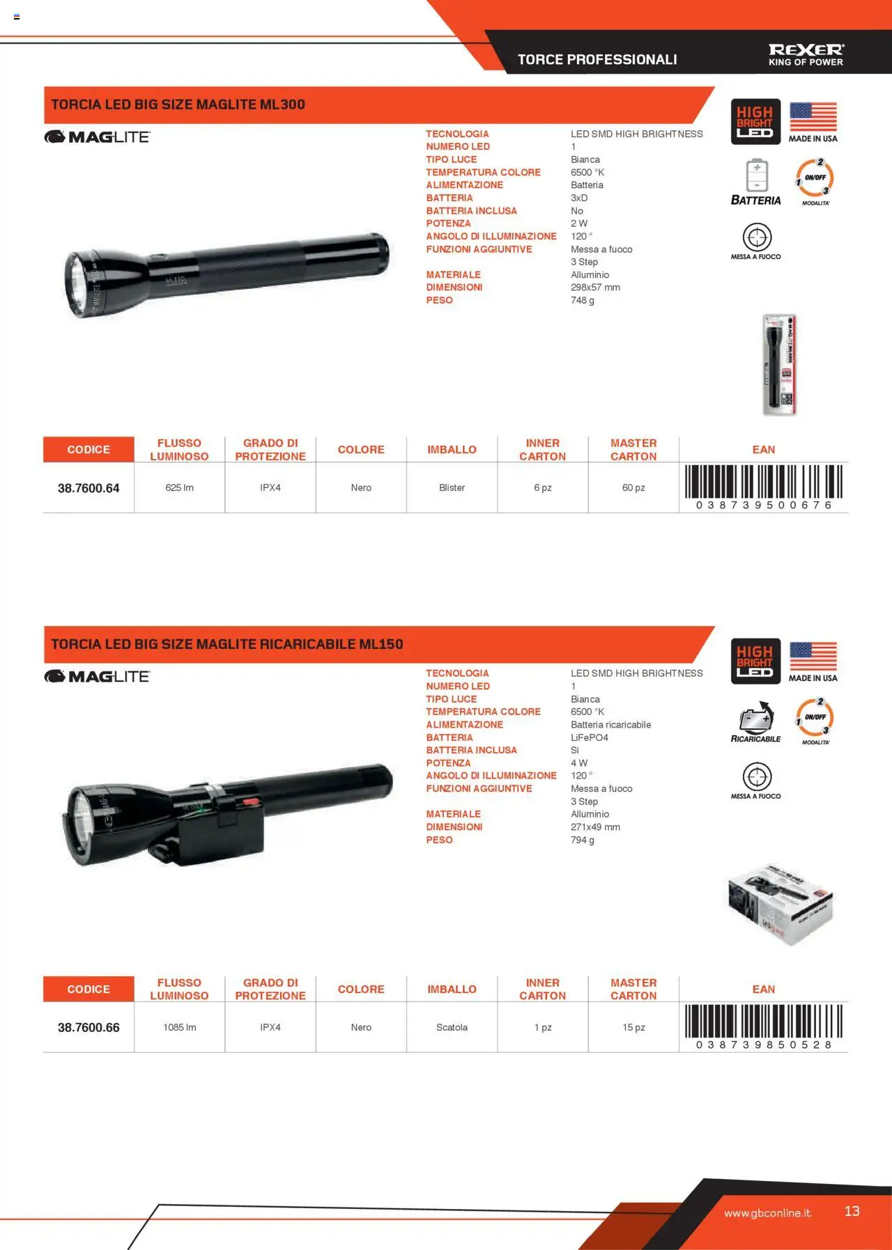 Volantino GBC del 31.05.2025 | Pagina: 13 | Prodotti: Torcia, Alluminio, Scatola, Batteria