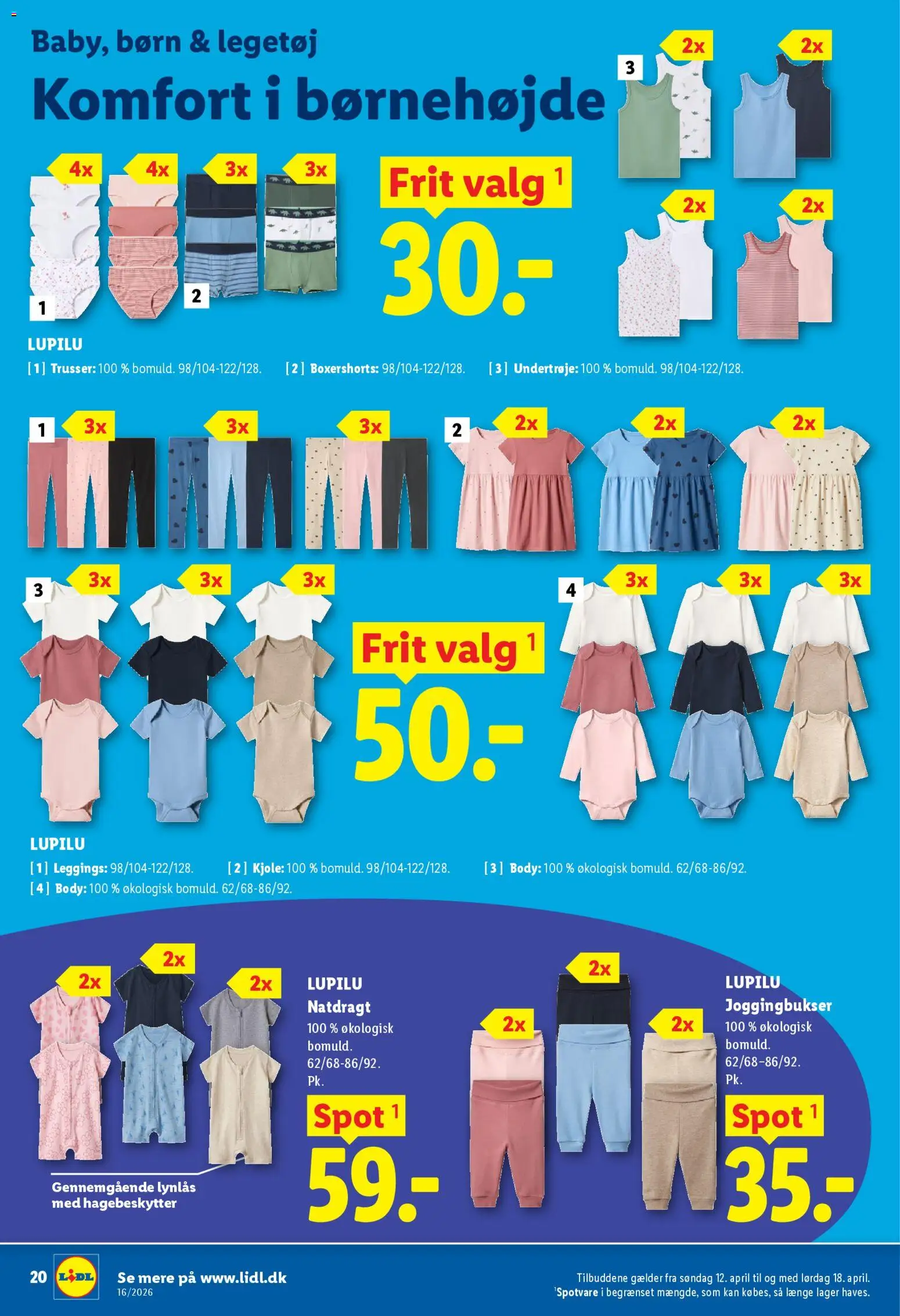 Lidl tilbudsavis – gyldig fra 12.04.2026 | Side: 8 | Produkter: Trusser, Leggings, Kjole, Søm