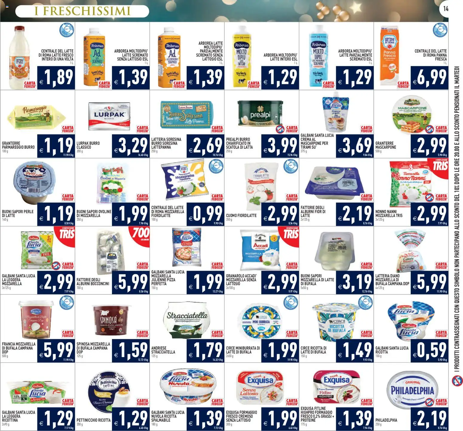 Volantino PIM Supermercati del 27.12.2025 | Pagina: 14 | Prodotti: Crema, Panna, Mascarpone, Scatola
