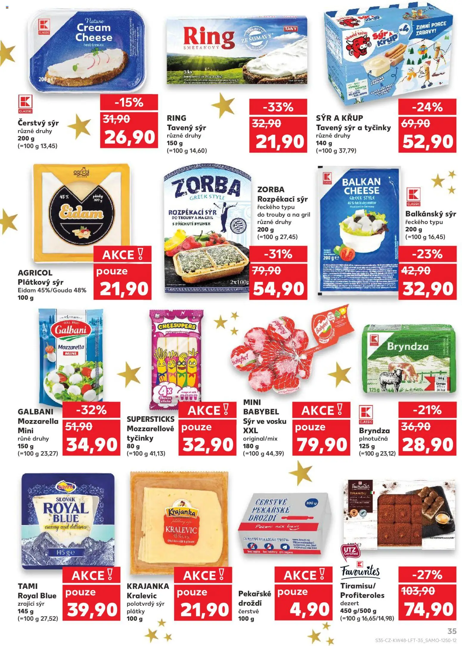 Kaufland leták - Ostrava od 26.11.2025 | Strana: 35 | Produkty: Sýr, Tyčinky, Babybel, Bryndza